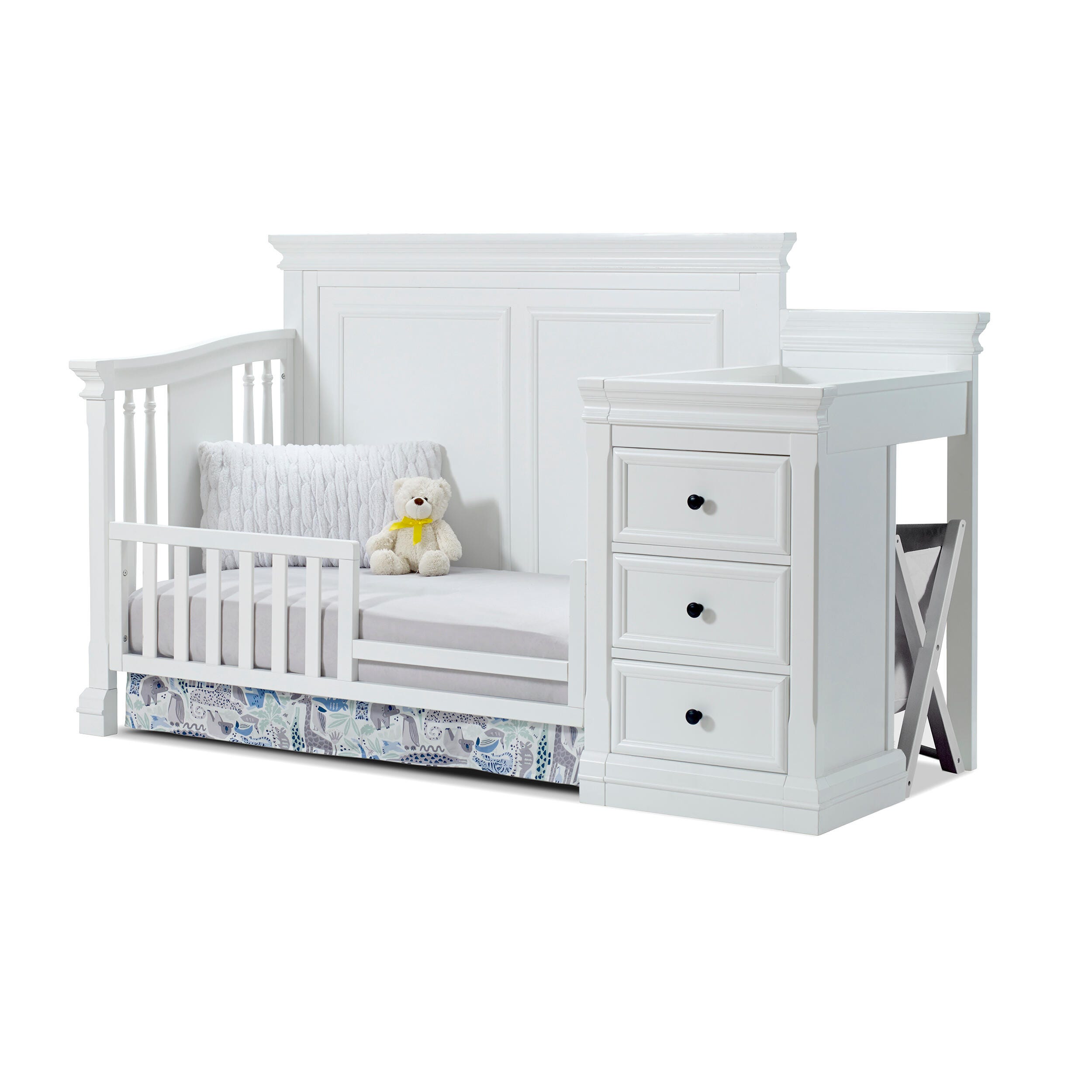 Sorelle Furniture Portofino Crib and Changer, White, large