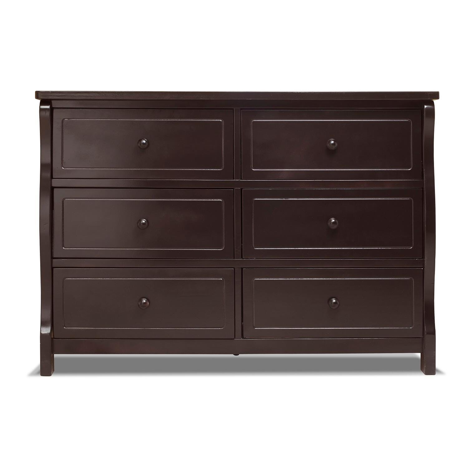 Sorelle Furniture Princeton Elite 6 Drawer Dresser, Espresso, large