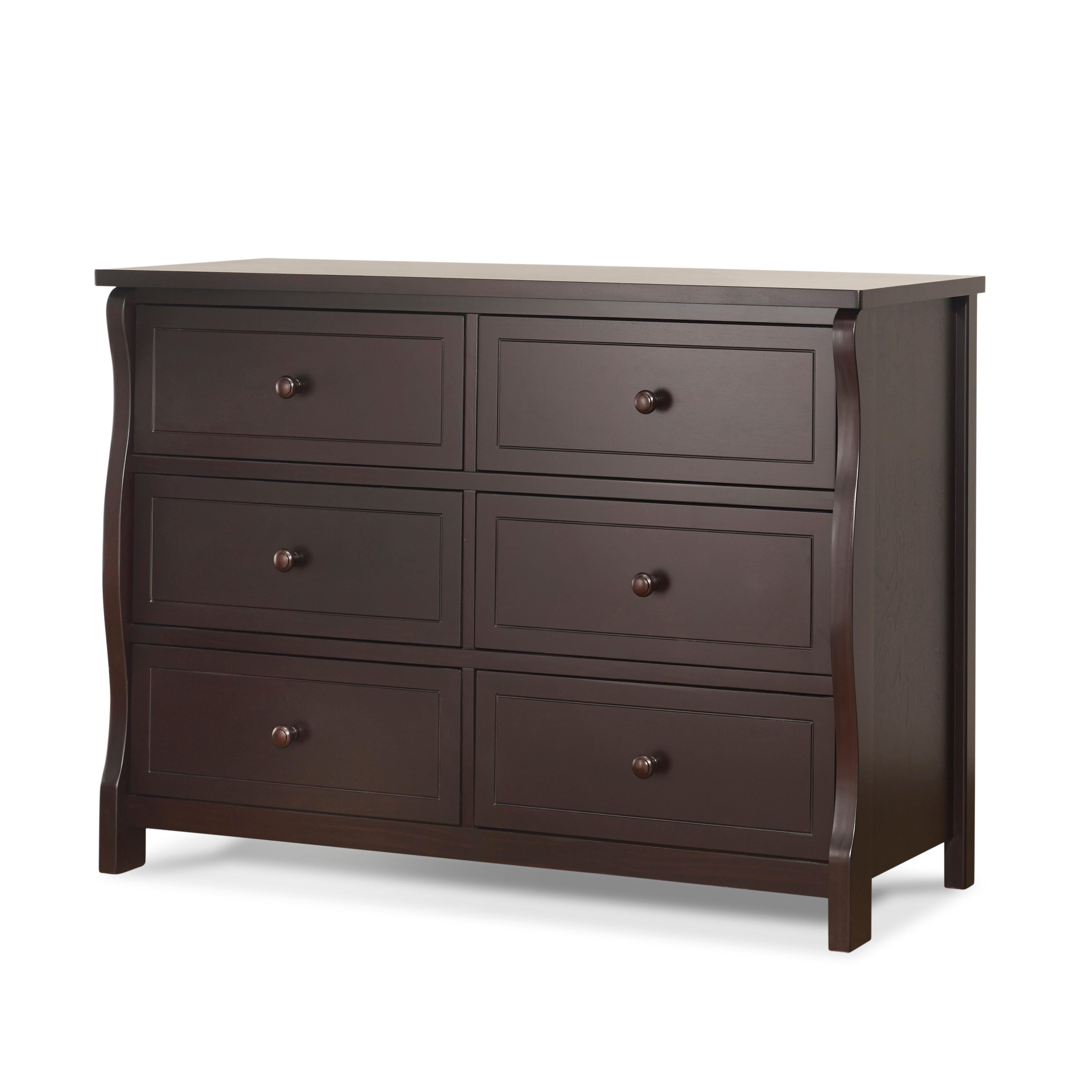 Sorelle Furniture Princeton Elite 6 Drawer Dresser, Espresso, large
