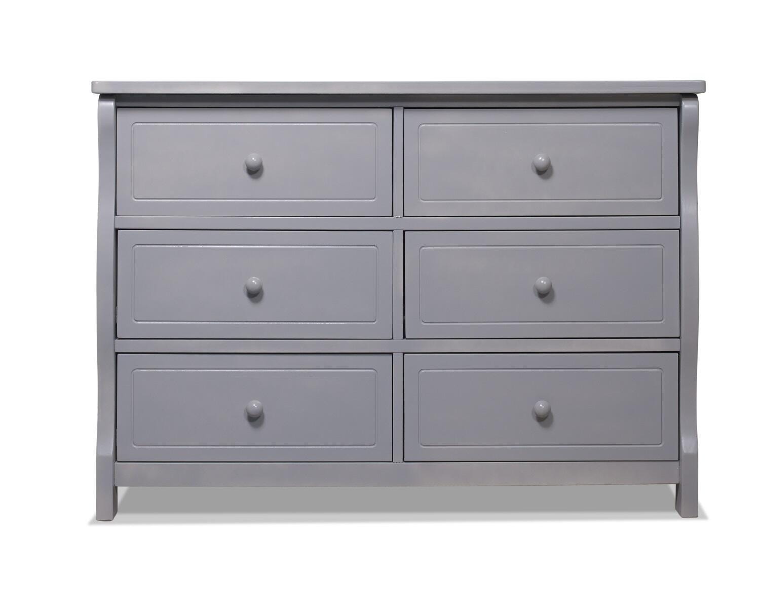 Sorelle Furniture Princeton Elite 6 Drawer Dresser, Weathered Gray, large