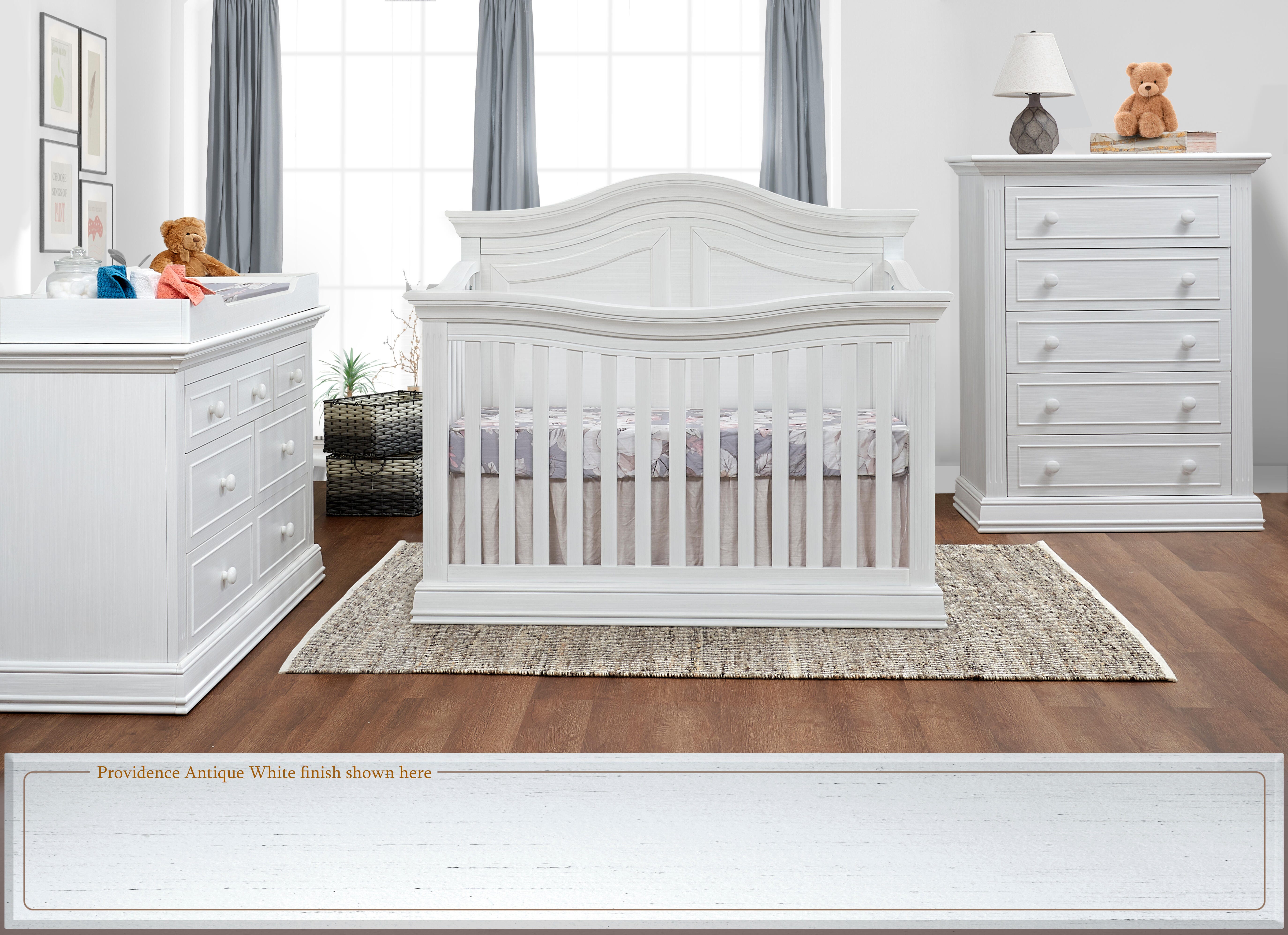 Sorelle Furniture Providence Crib, Vintage White, rollover