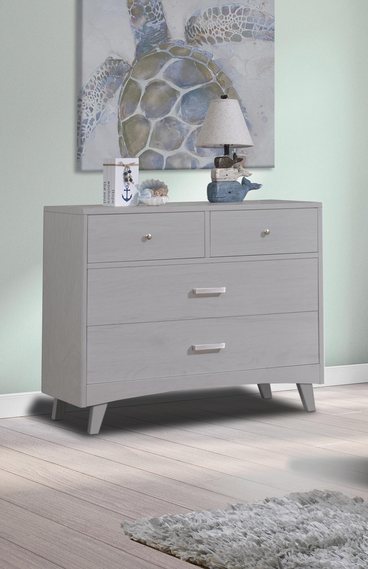 Sorelle Furniture Soho 4 Drawer Dresser, Weathered Gray