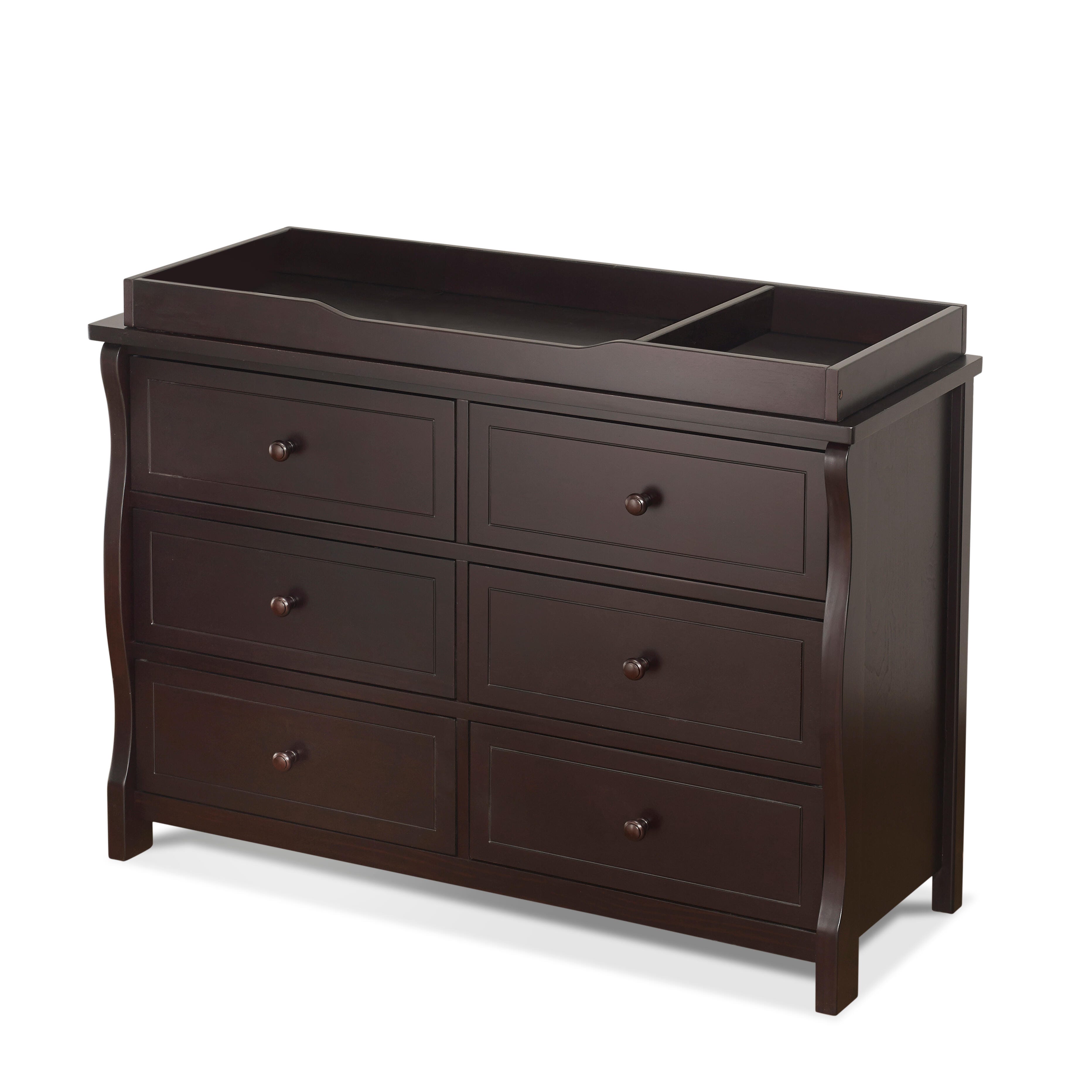 Sorelle Furniture Solid Double Changing Topper, Espresso, large