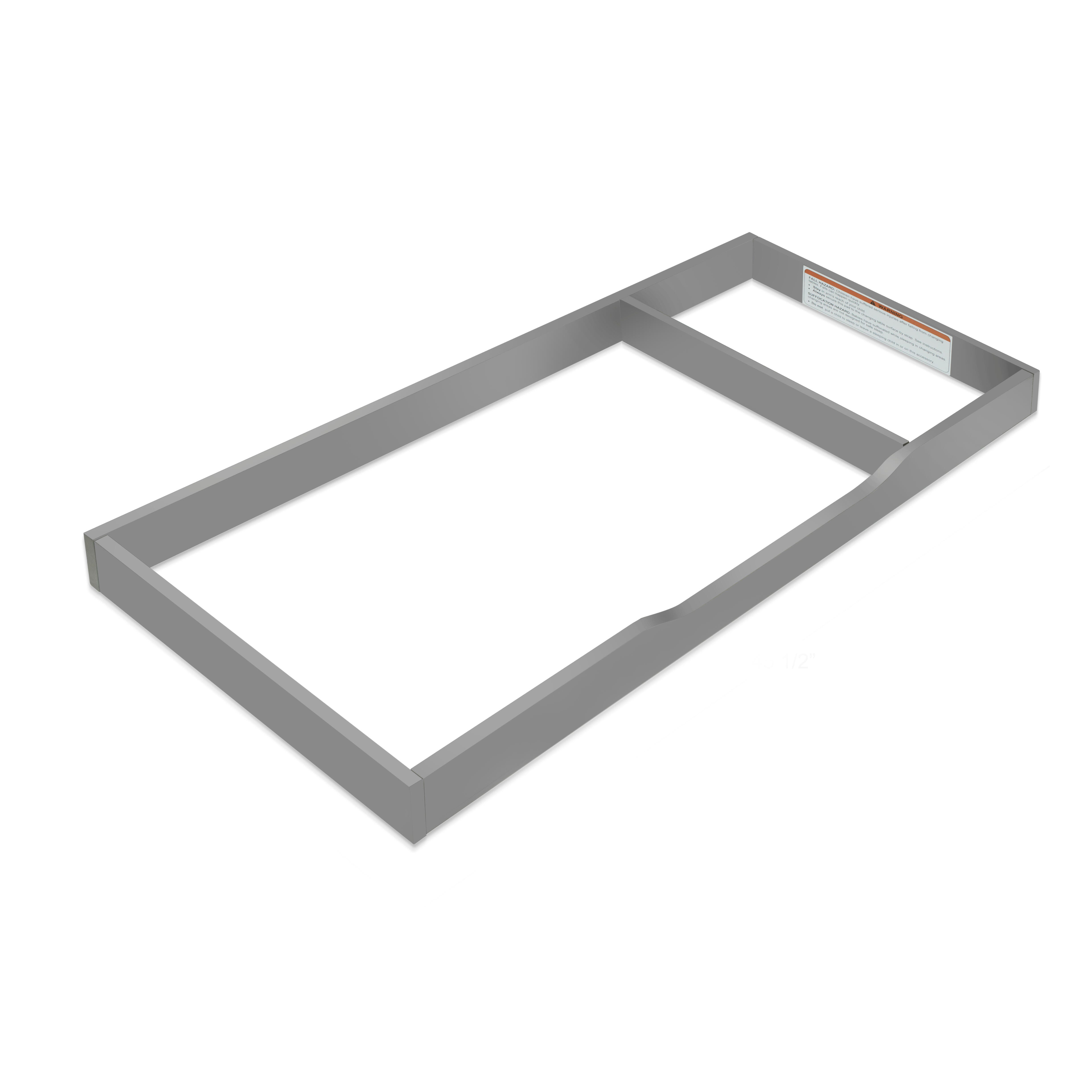 Sorelle Furniture Solid Double Changing Topper, Gray, large