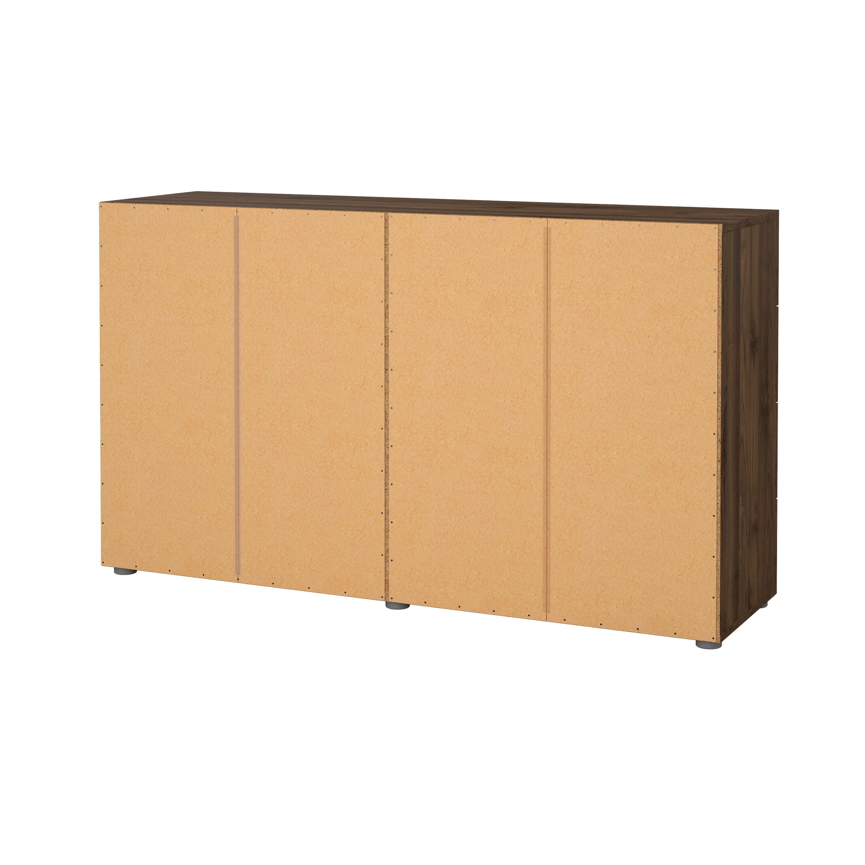 Tvilum Austin 55" 8 Drawer Double Dresser, Walnut, large