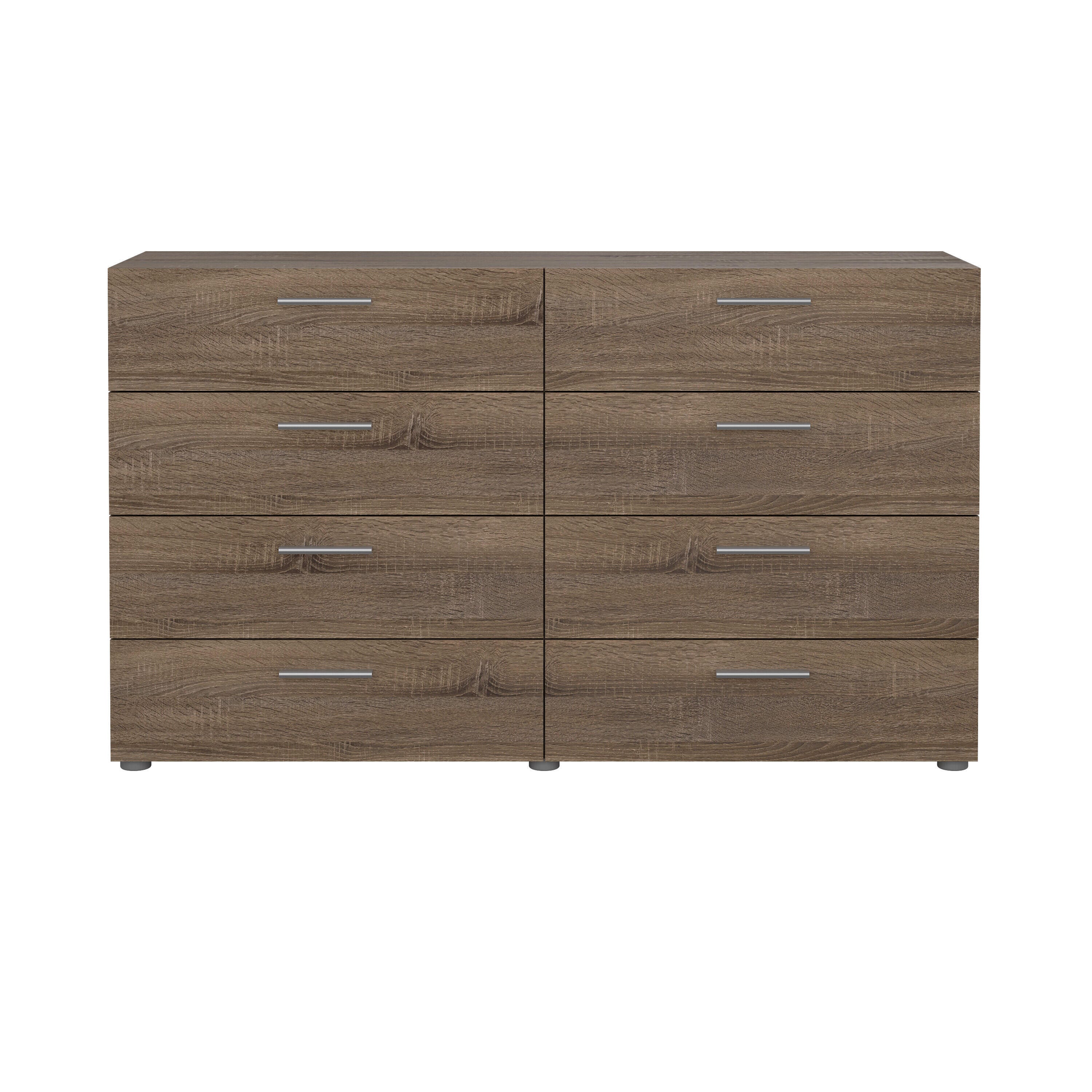 Tvilum Austin 55" 8 Drawer Double Dresser, Truffle Oak, large