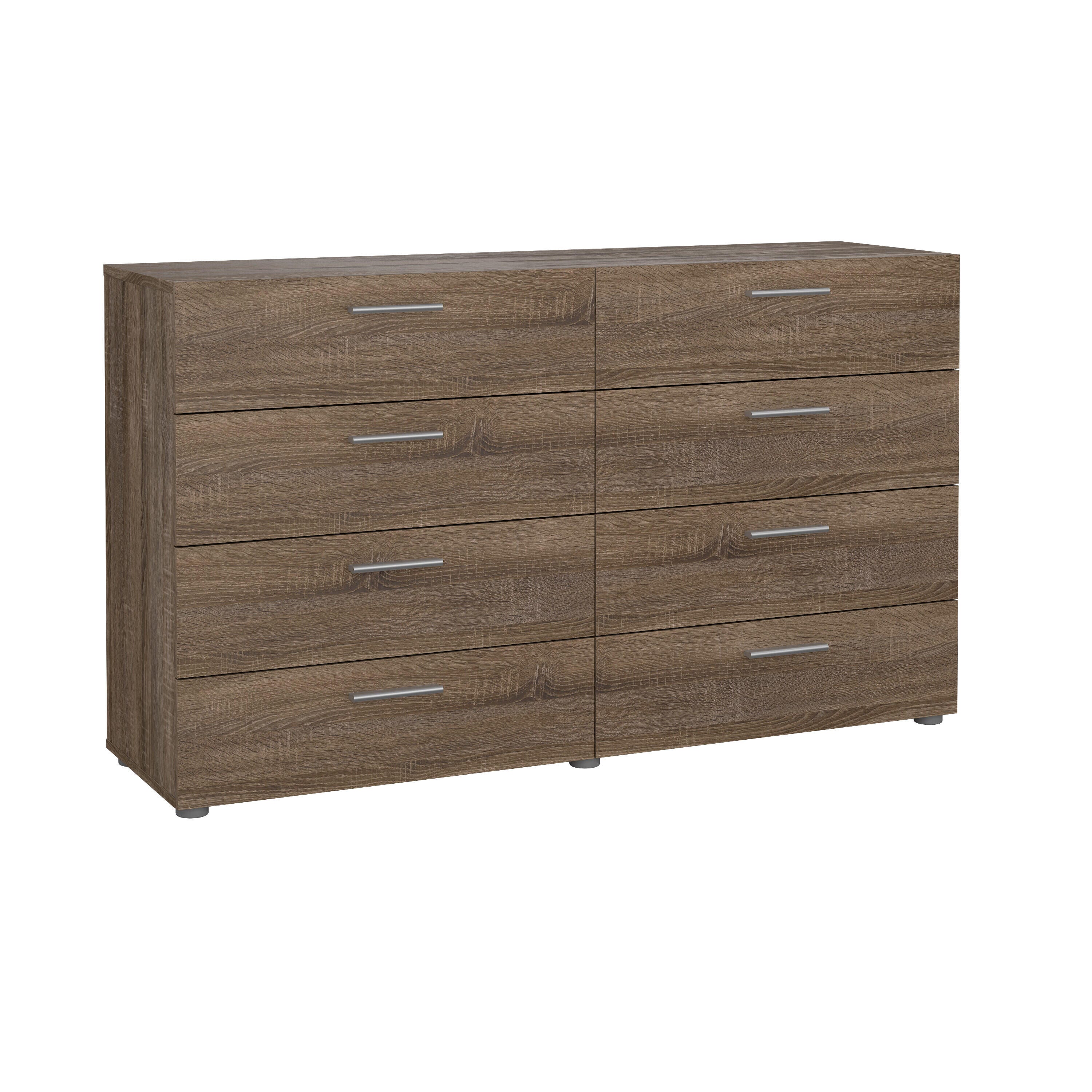 Tvilum Austin 55" 8 Drawer Double Dresser, Truffle Oak, large