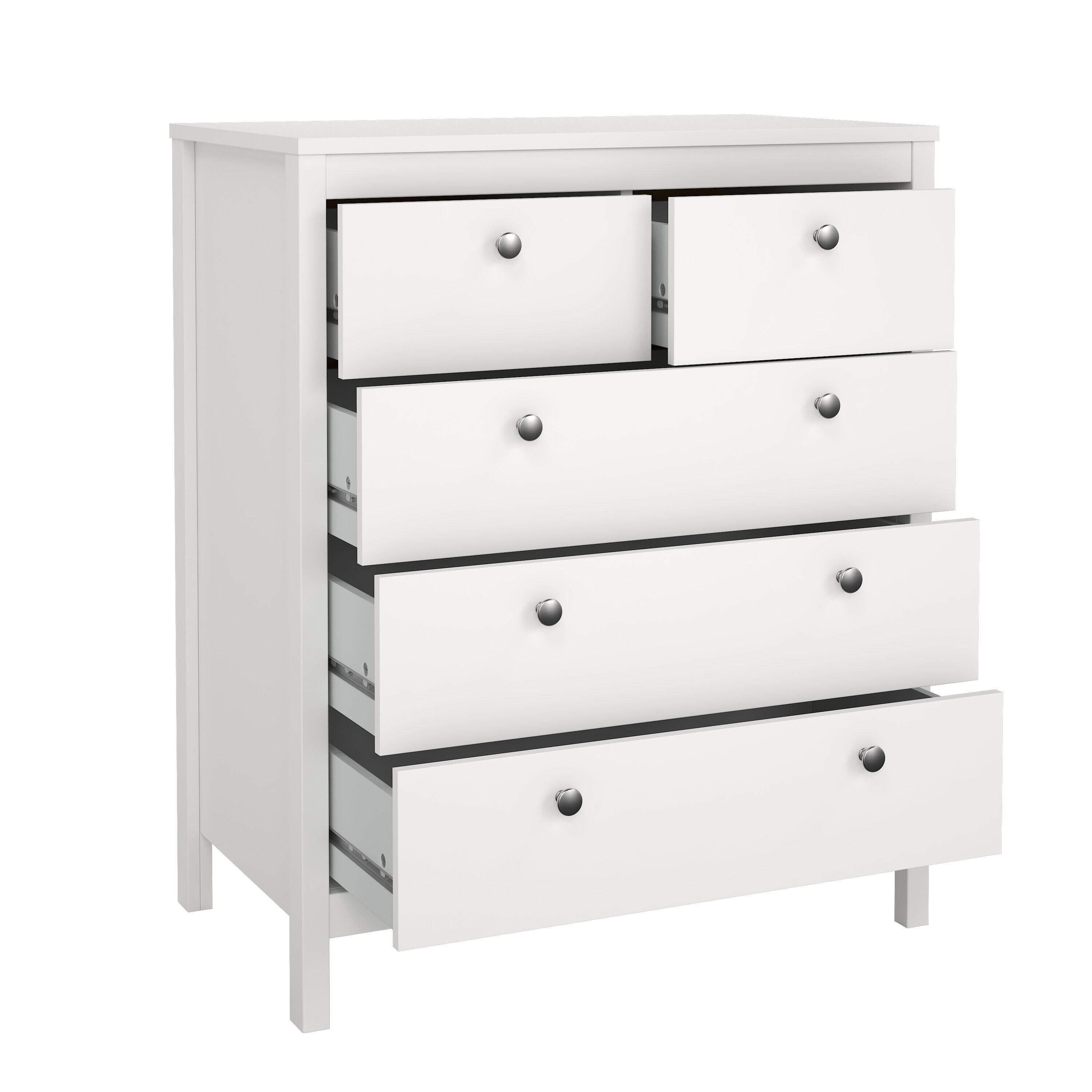 Tvilum Madrid 5 Drawer Chest of Drawers, , large