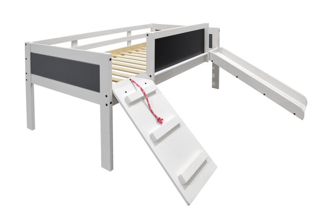 Art & Play Twin Low Loft Bed with Slide