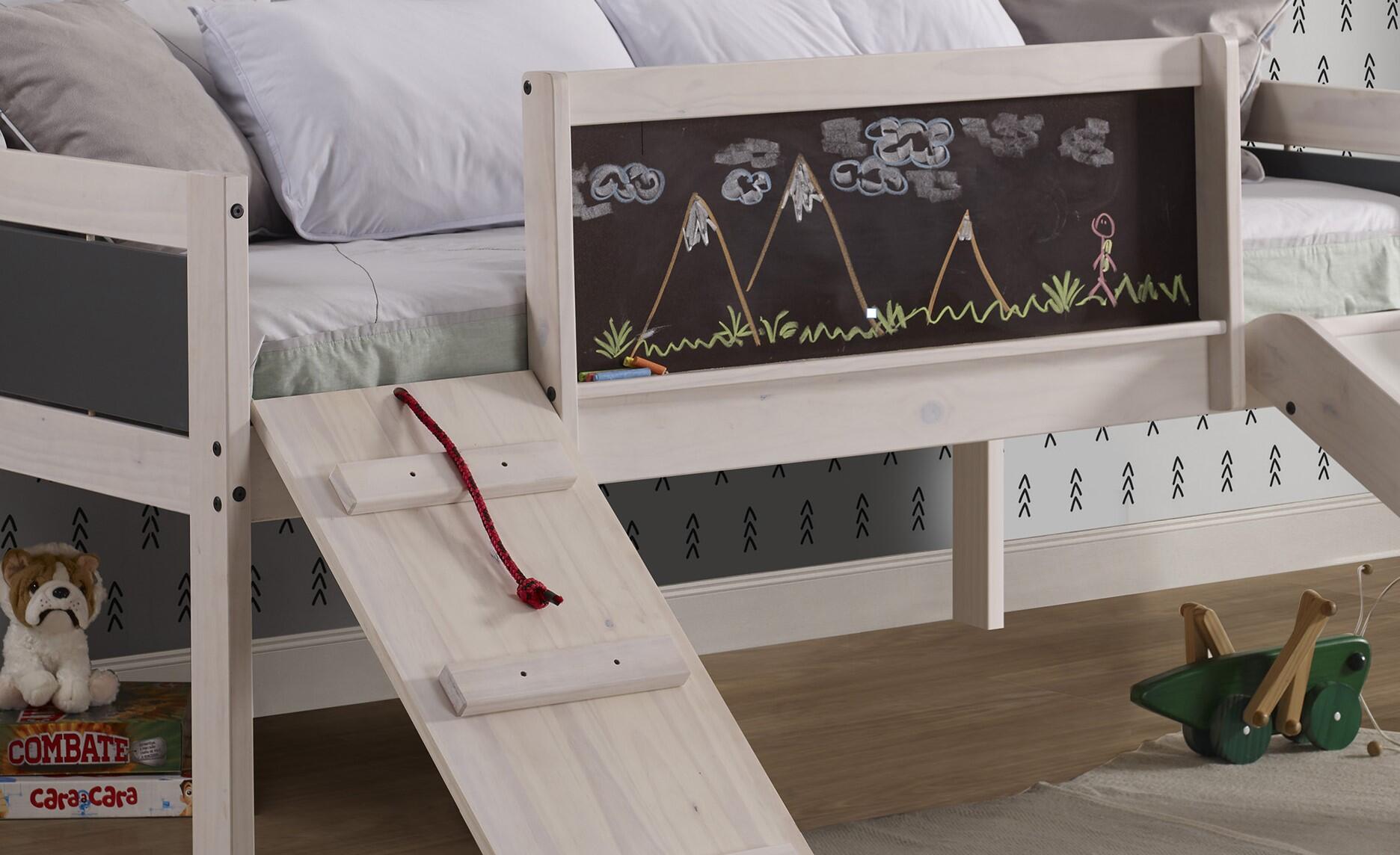Art & Play Twin Low Loft Bed with Slide, , large
