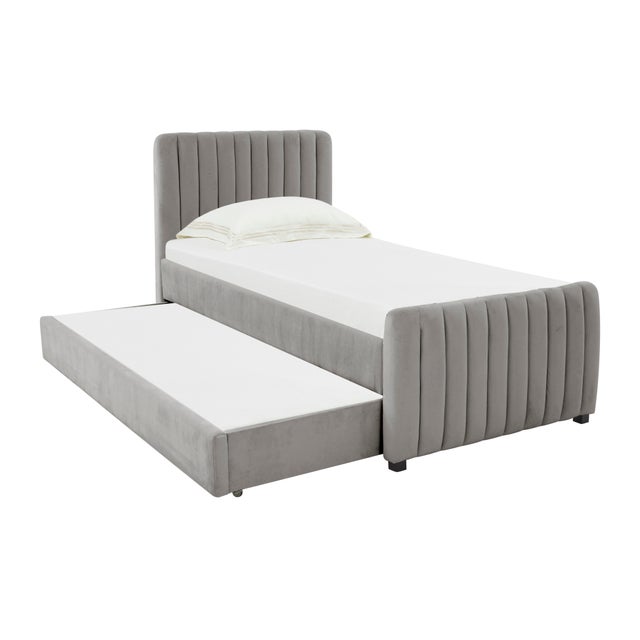 TOV Furniture Angela Velvet Twin Trundle Bed
