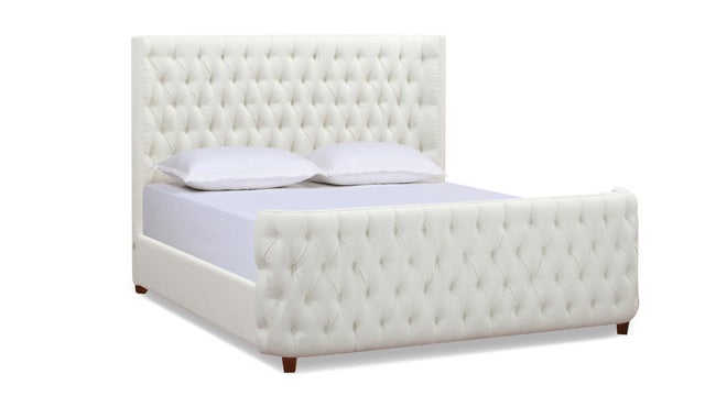 Jennifer Taylor Home Brooklyn King Tufted Panel Bed, Antique White