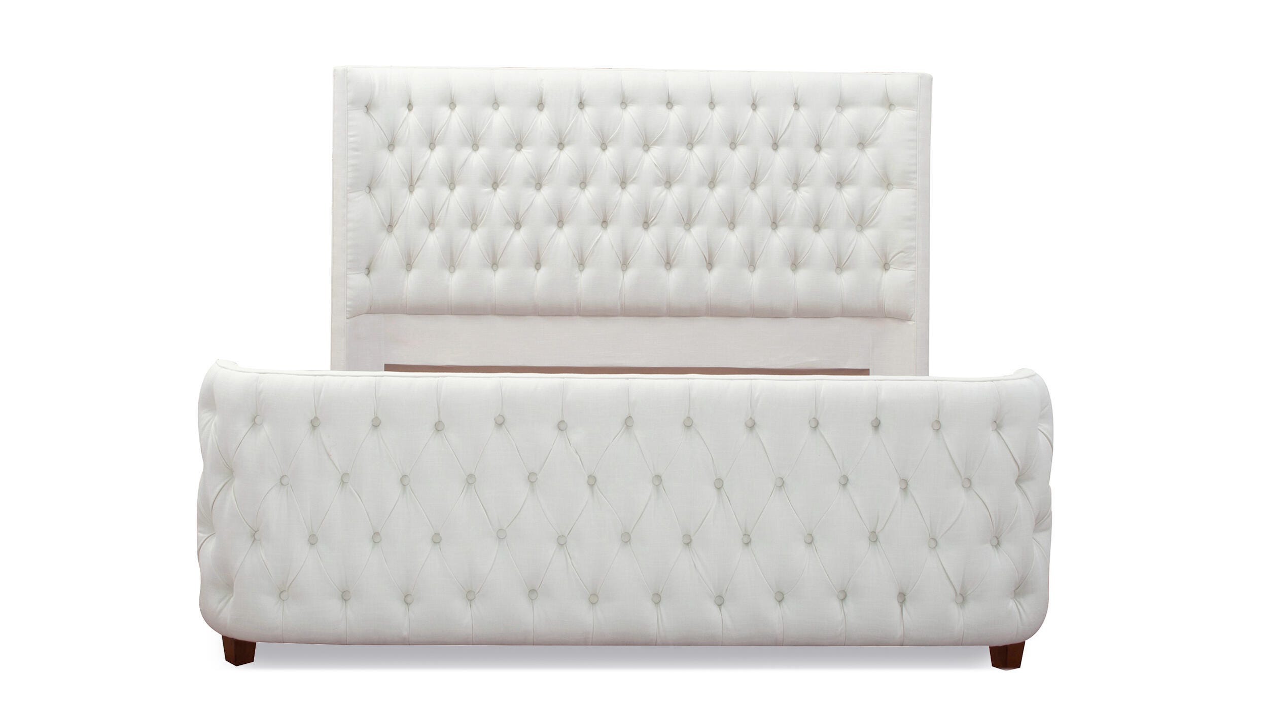 Jennifer Taylor Home Brooklyn Brooklyn King Tufted Panel Bed, Antique White, large