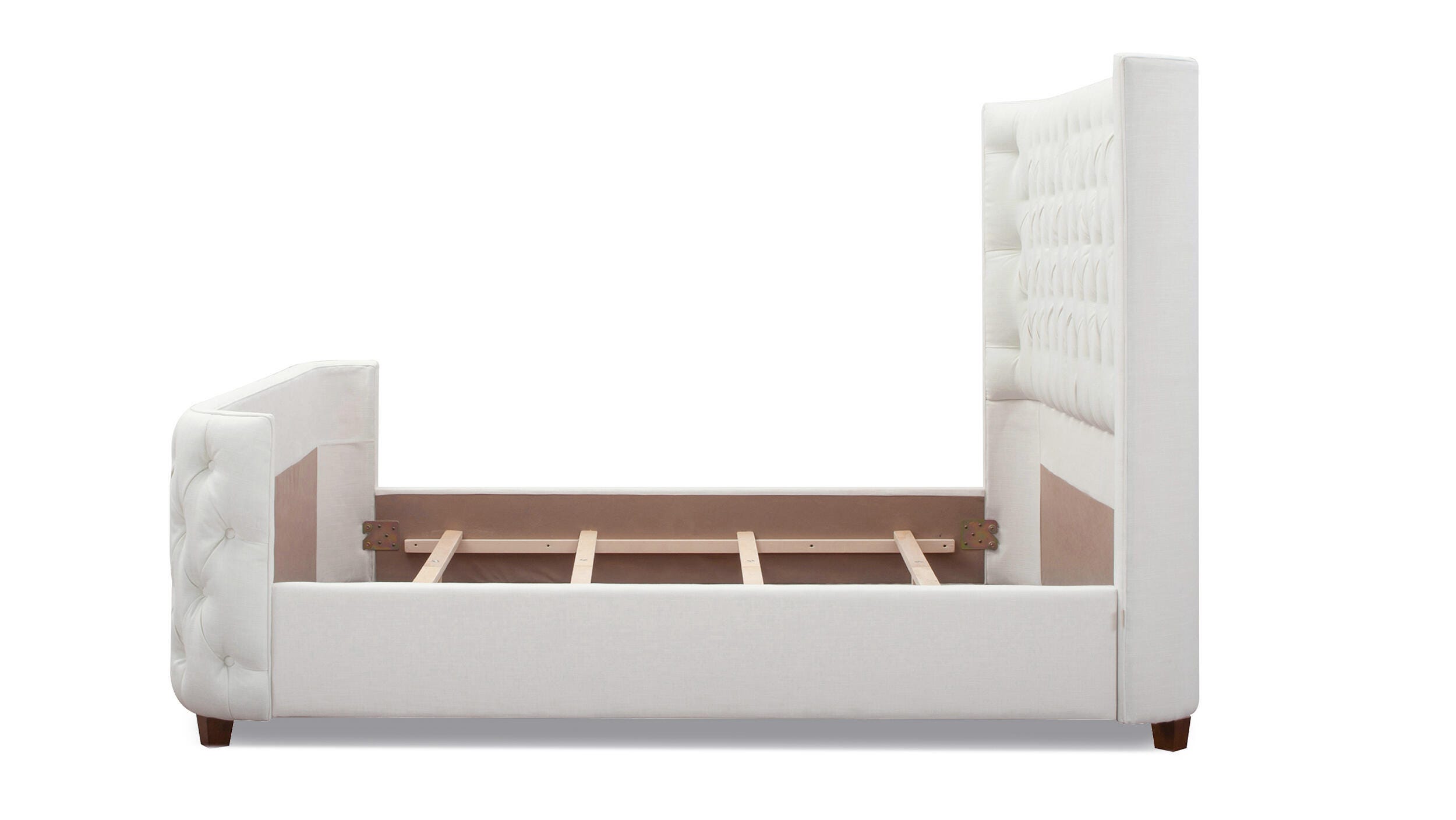 Jennifer Taylor Home Brooklyn Brooklyn King Tufted Panel Bed, Antique White, large
