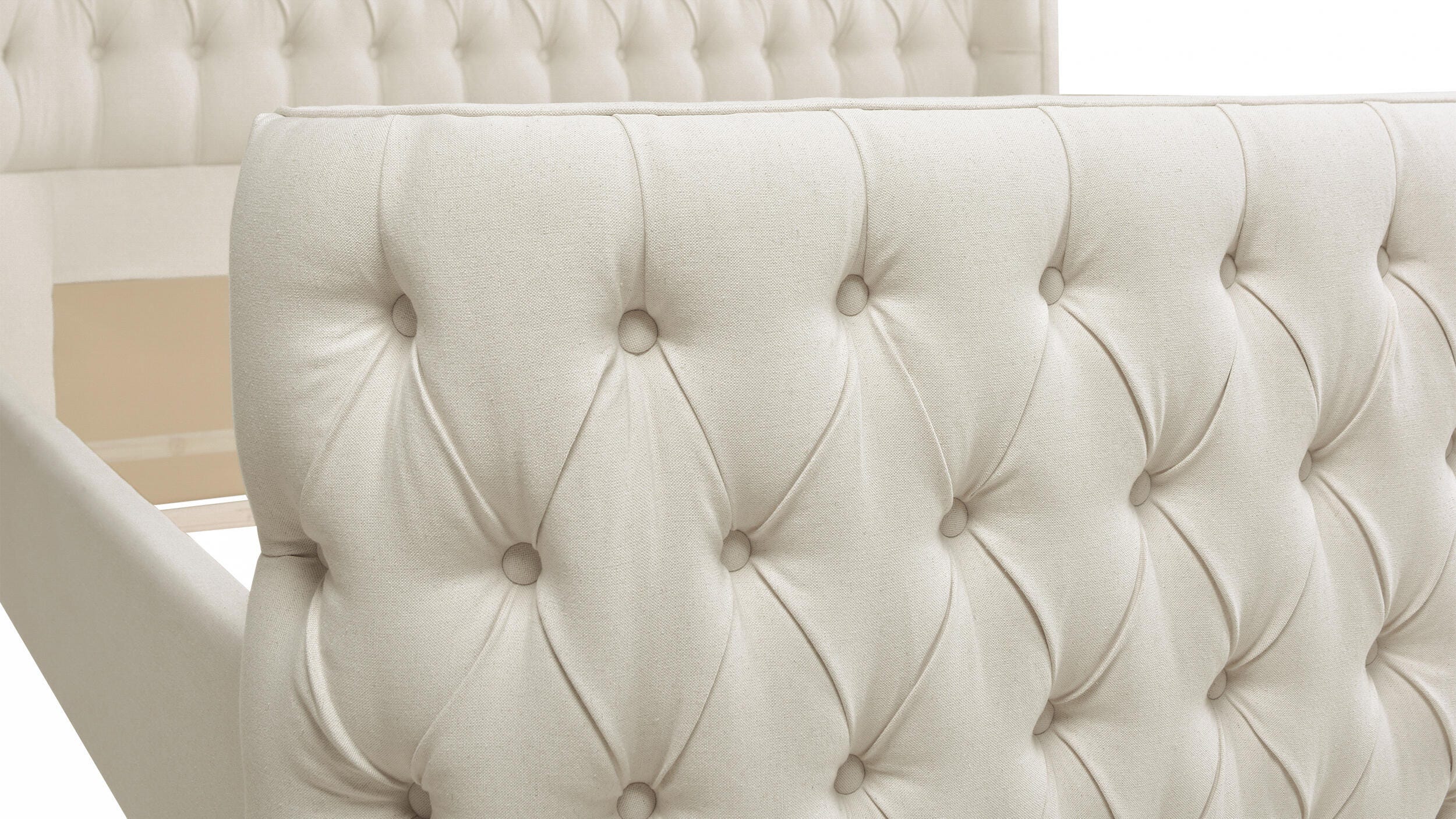 Jennifer Taylor Home Brooklyn Brooklyn King Tufted Panel Bed, Light Beige, large