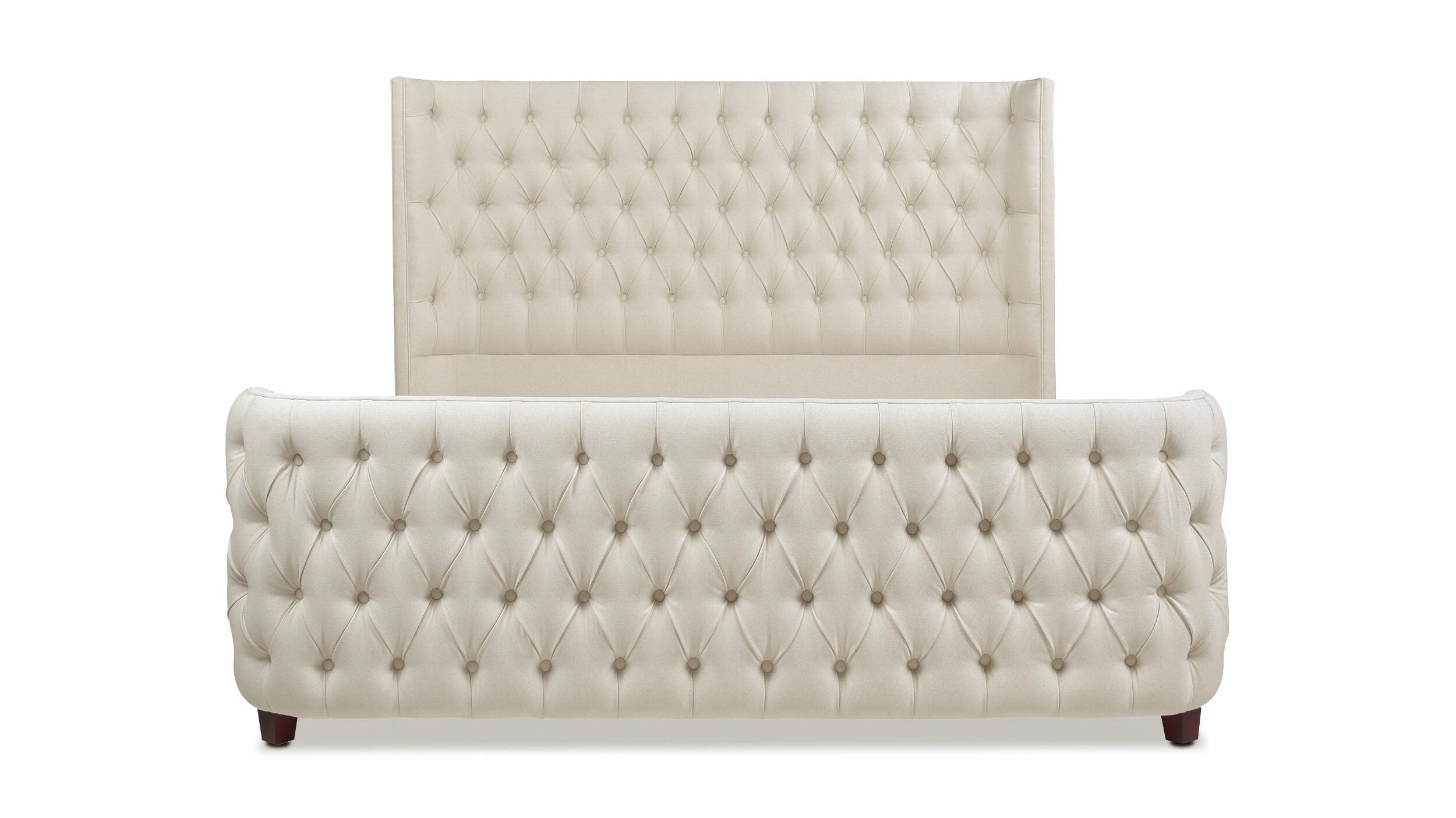 Jennifer Taylor Home Brooklyn Brooklyn King Tufted Panel Bed, Light Beige, large