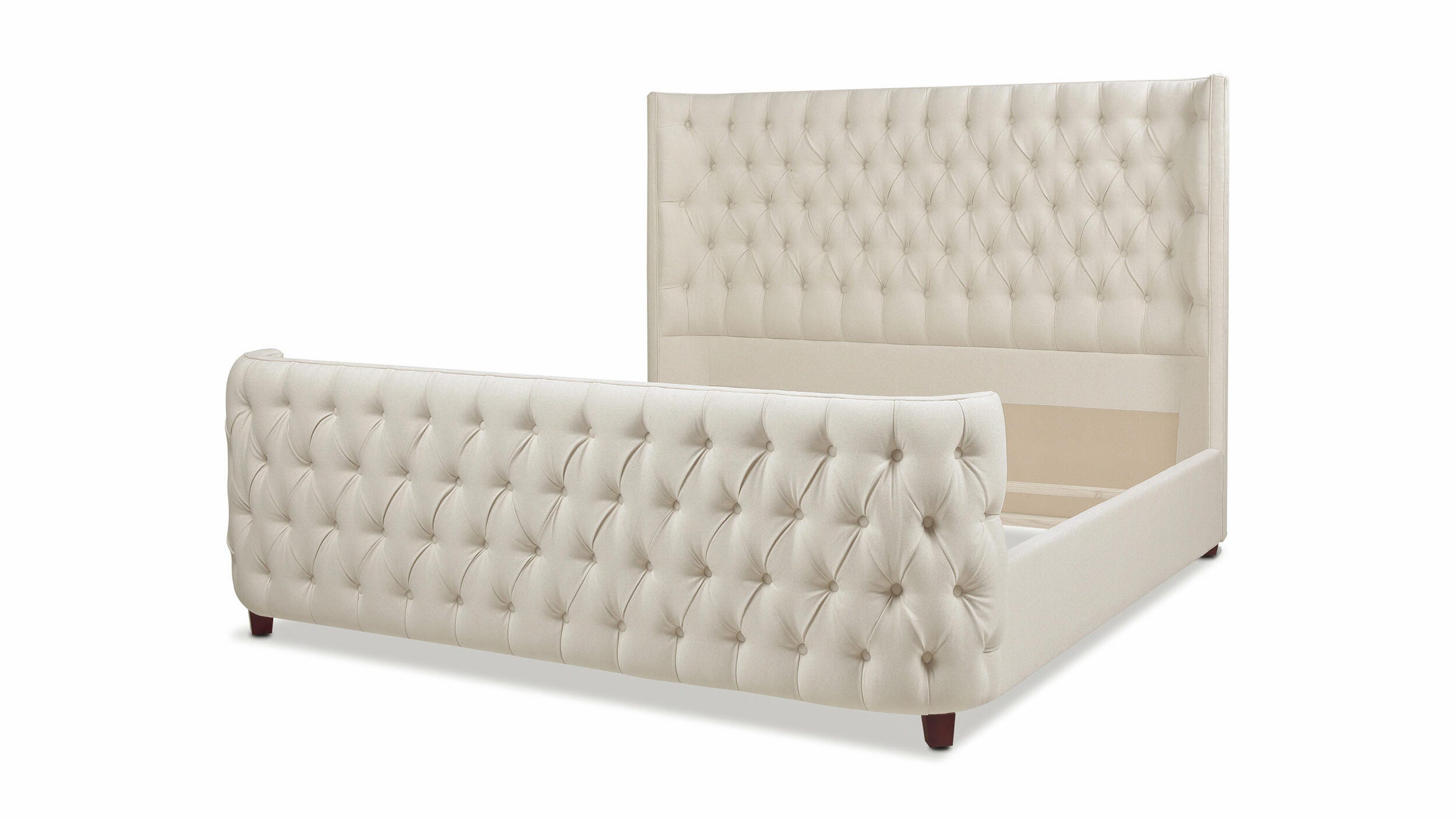 Jennifer Taylor Home Brooklyn Brooklyn King Tufted Panel Bed, Light Beige, large
