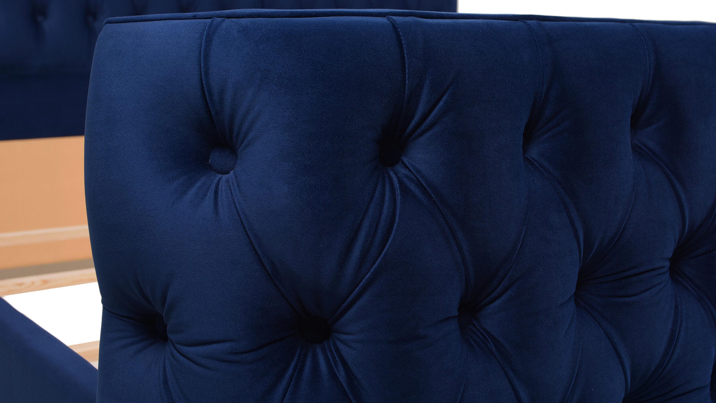 Jennifer Taylor Home Brooklyn Brooklyn King Tufted Panel Bed, Navy Blue, large