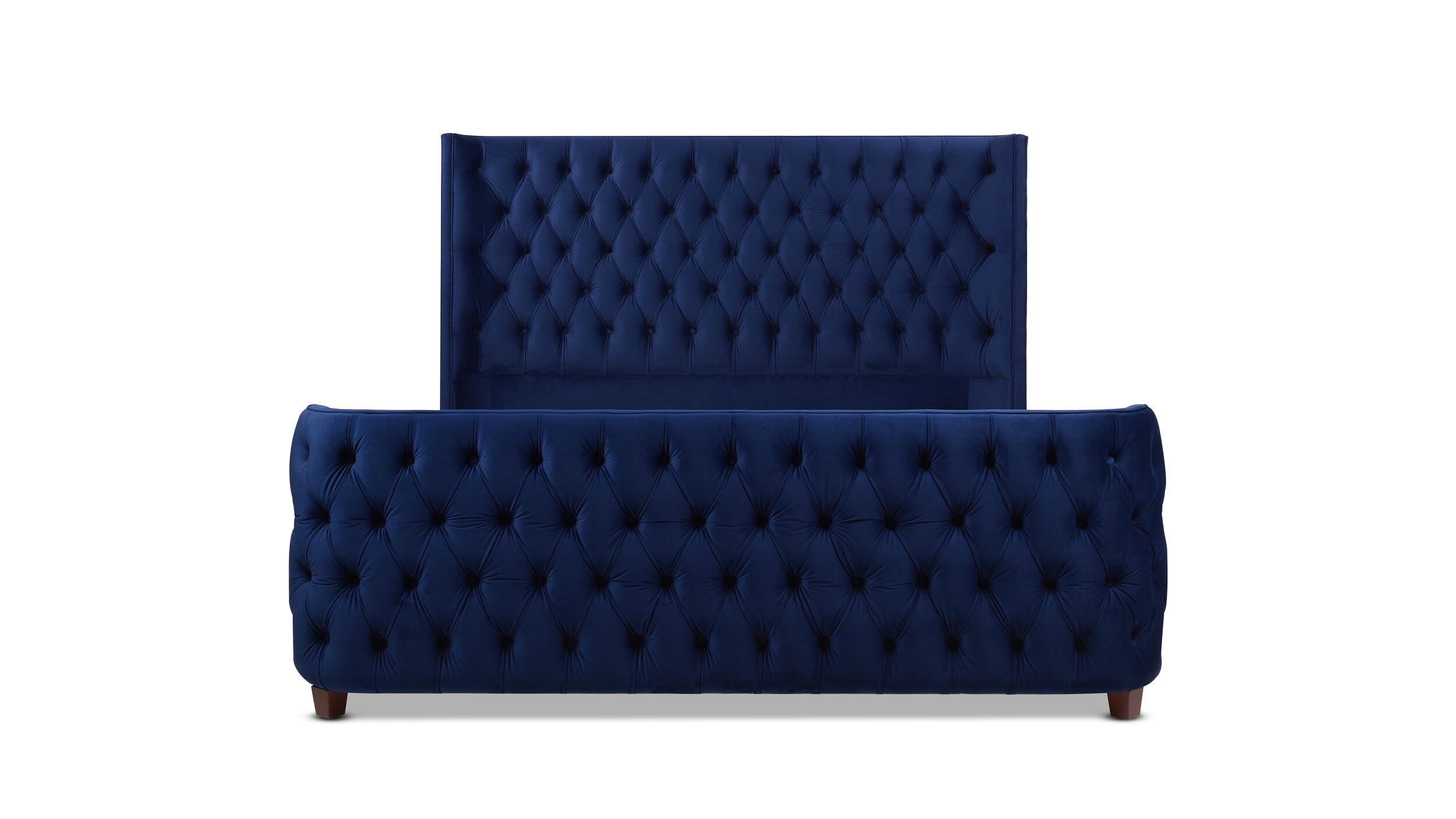 Jennifer Taylor Home Brooklyn Brooklyn King Tufted Panel Bed, Navy Blue, large