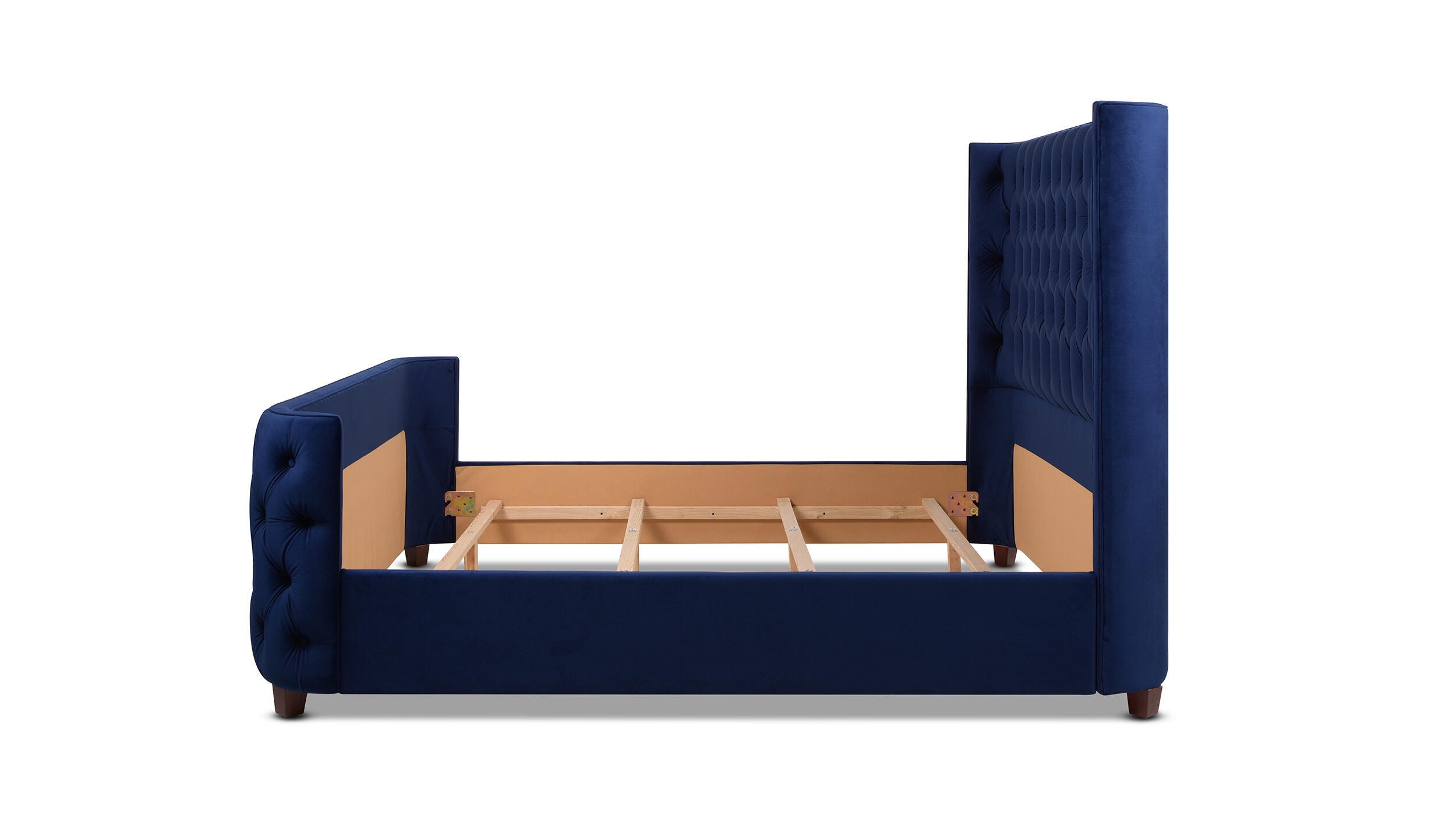 Jennifer Taylor Home Brooklyn Brooklyn King Tufted Panel Bed, Navy Blue, large