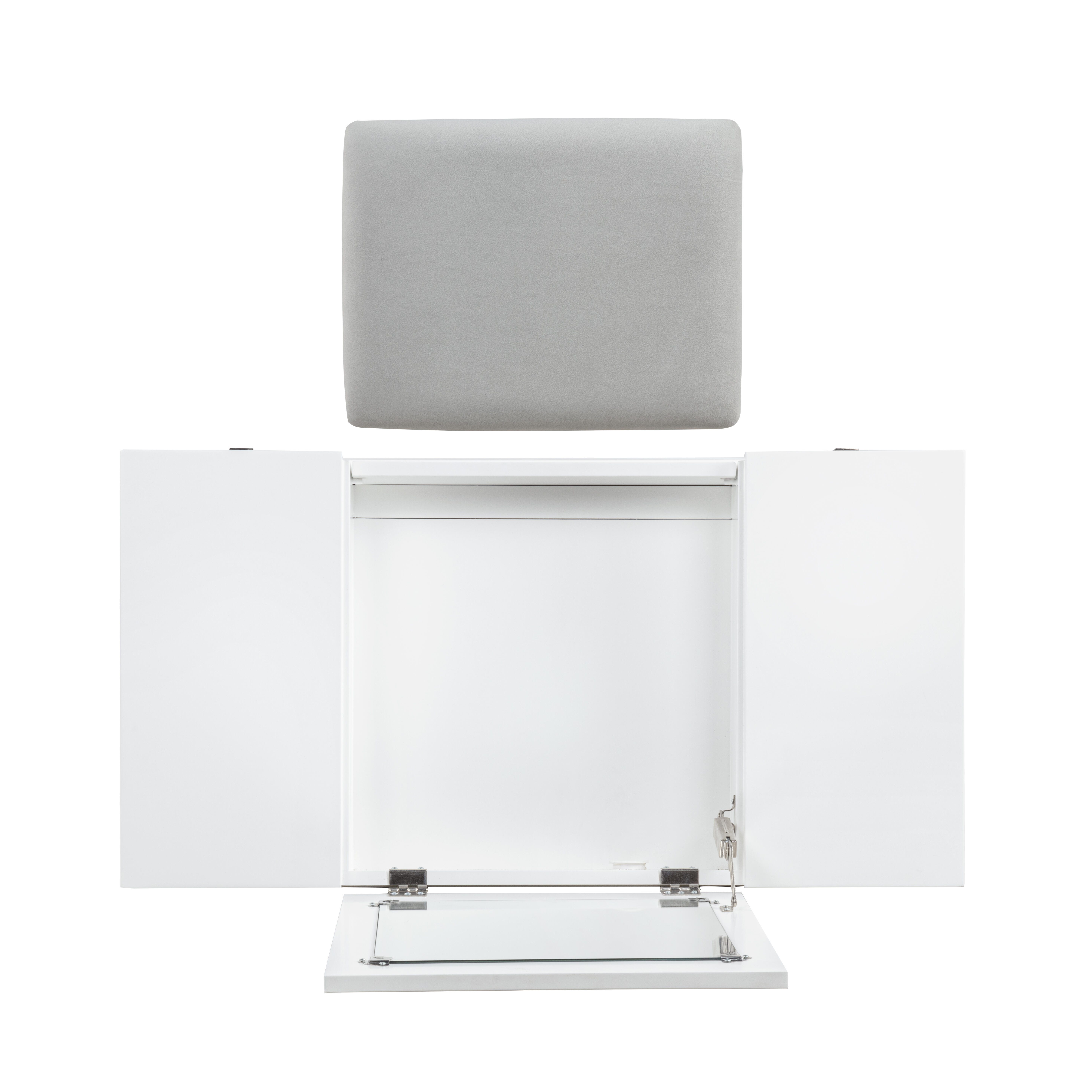 Linon Angela Vanity Set, White, large