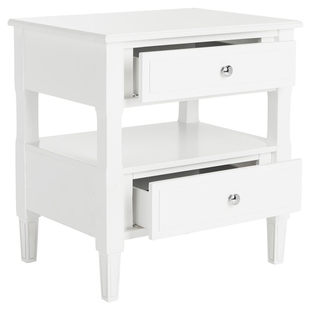 Jenson Two Drawer Night Stand, White, large