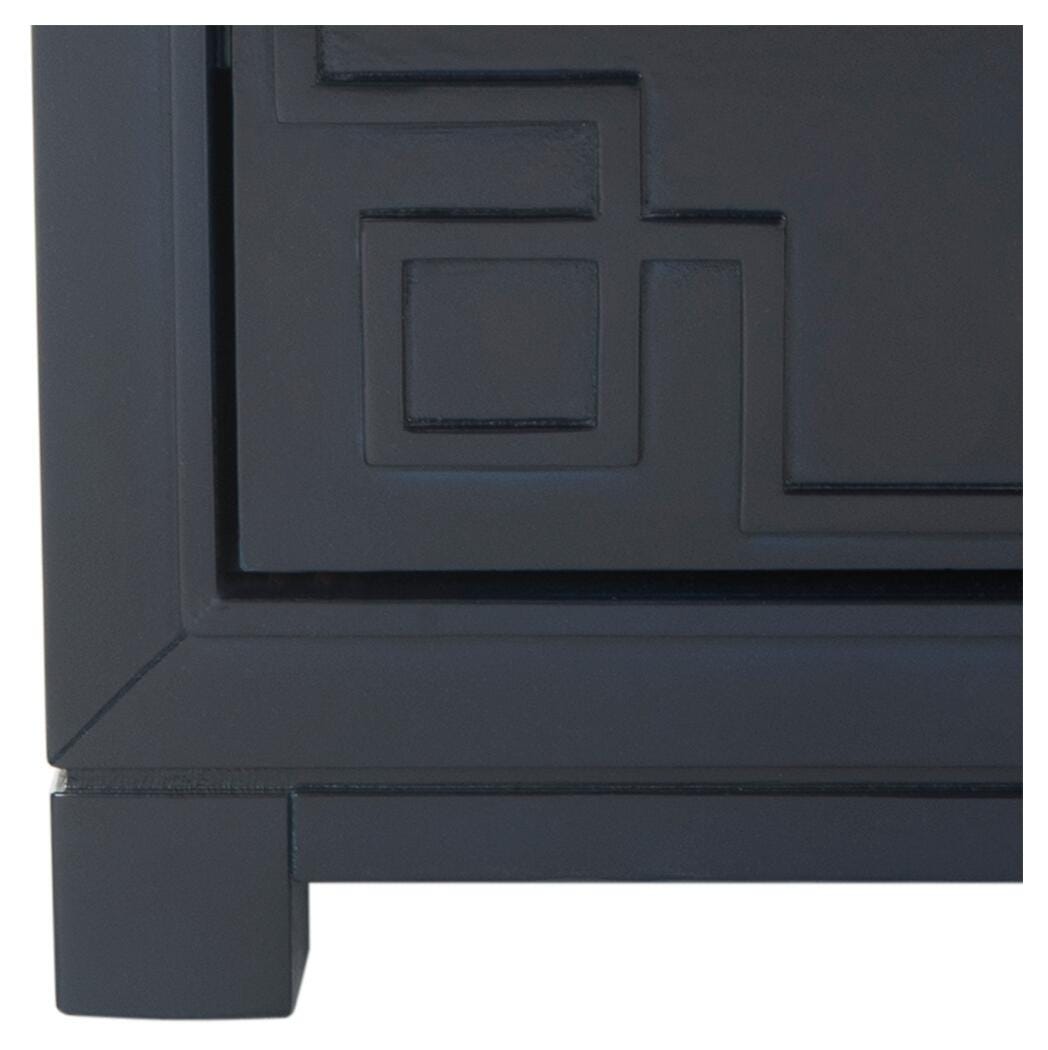 Three Drawer Night Stand, Navy, large