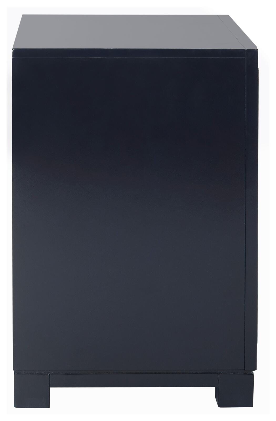 Three Drawer Night Stand, Navy, large