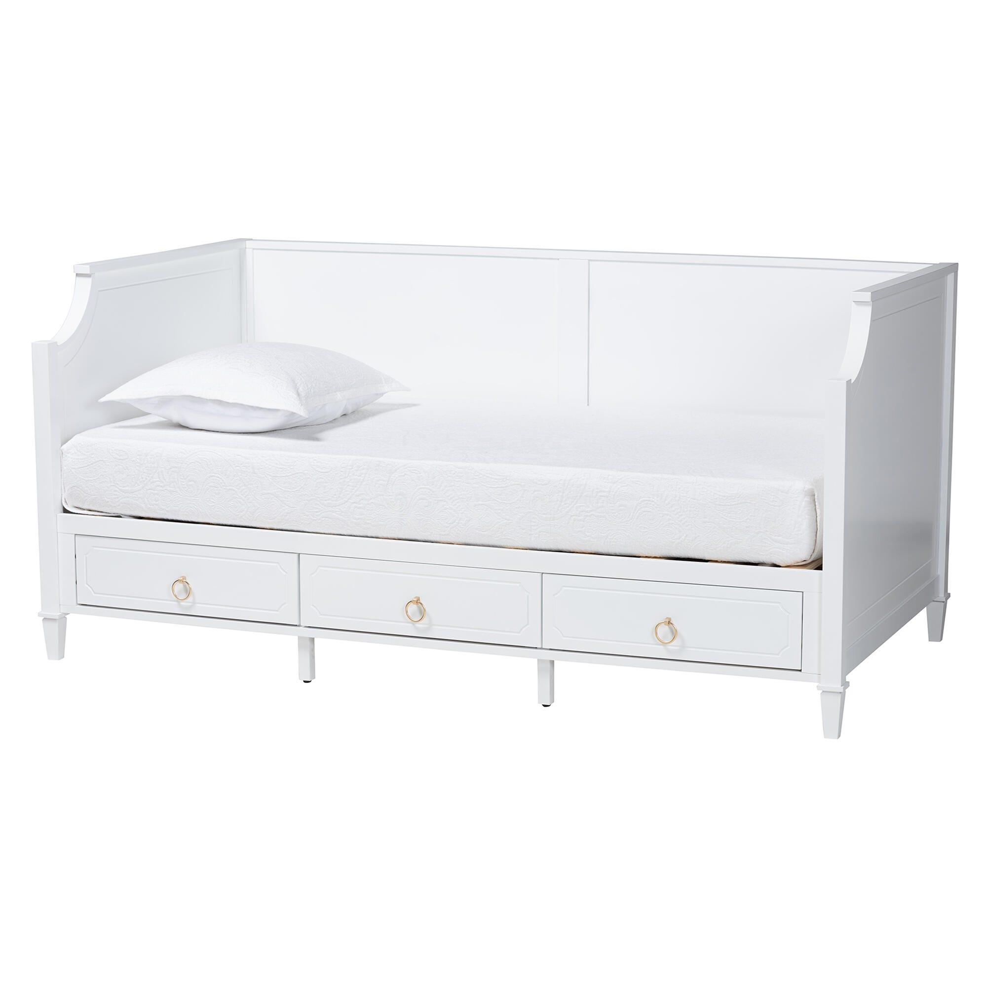 Baxton Studio Lowri Twin 3-Drawer Daybed, , large