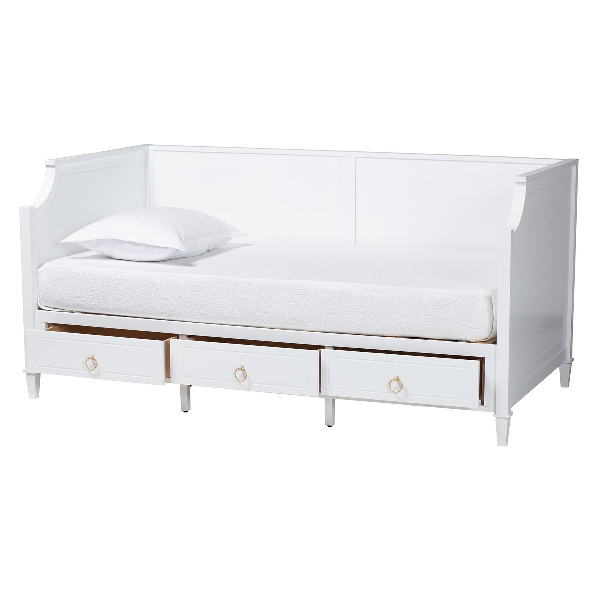 Baxton Studio Lowri Twin 3-Drawer Daybed, , large