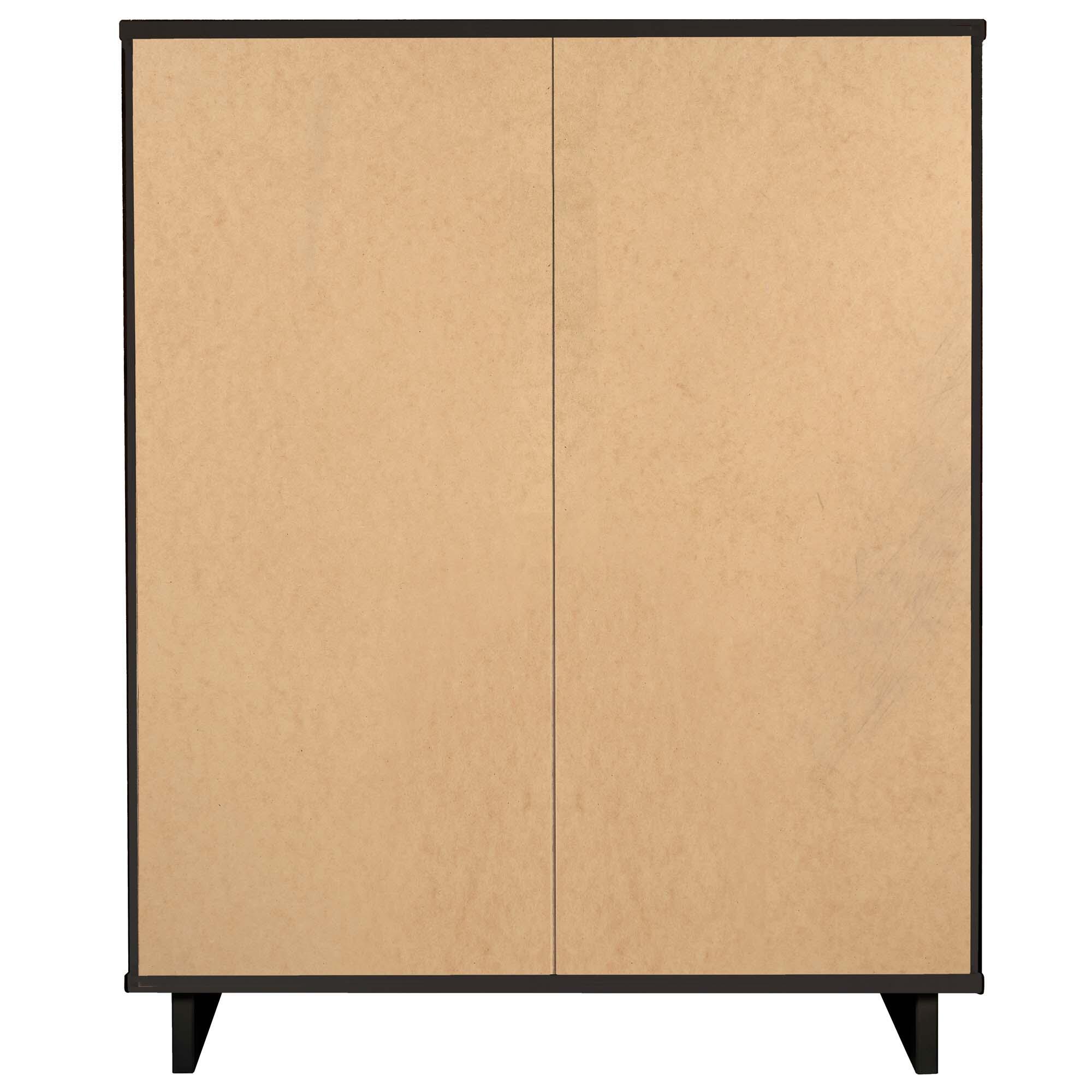 Manhattan Comfort 38" 5 Drawer Dresser, Black, large