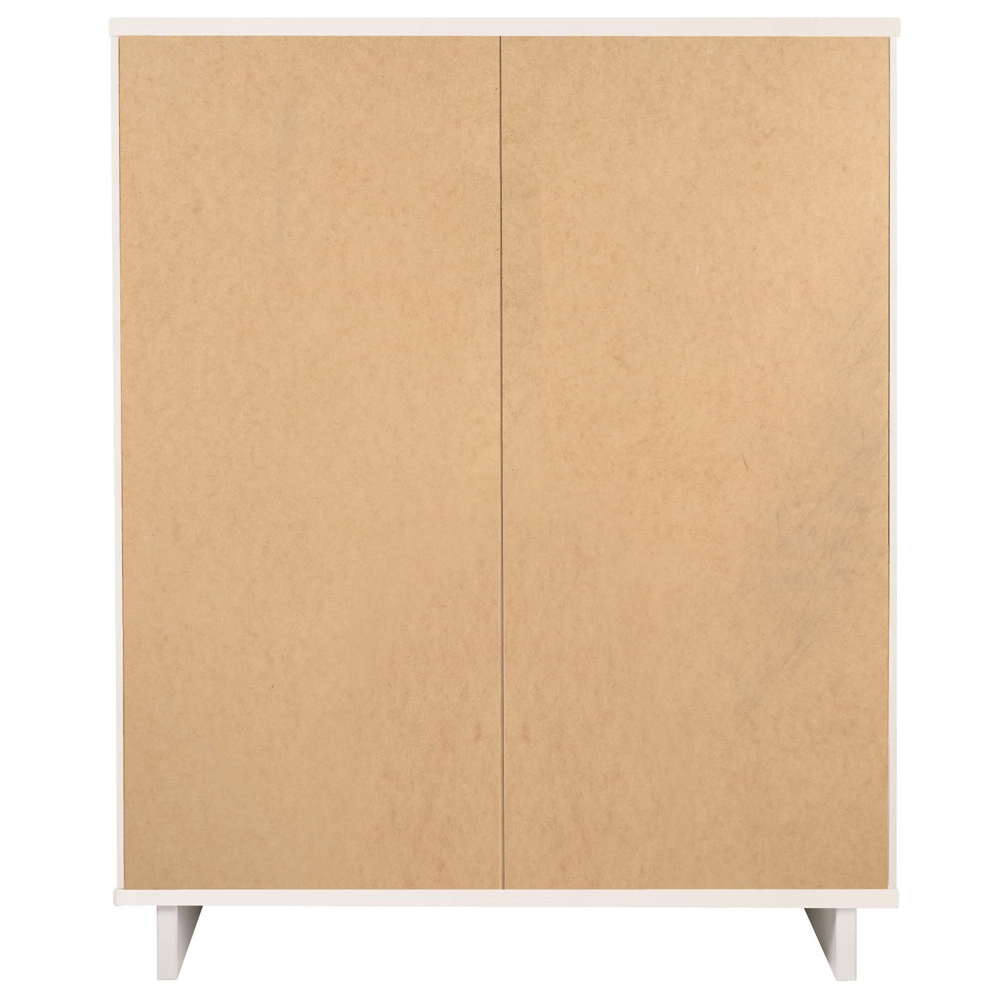 Manhattan Comfort 38" 5 Drawer Dresser, White, large