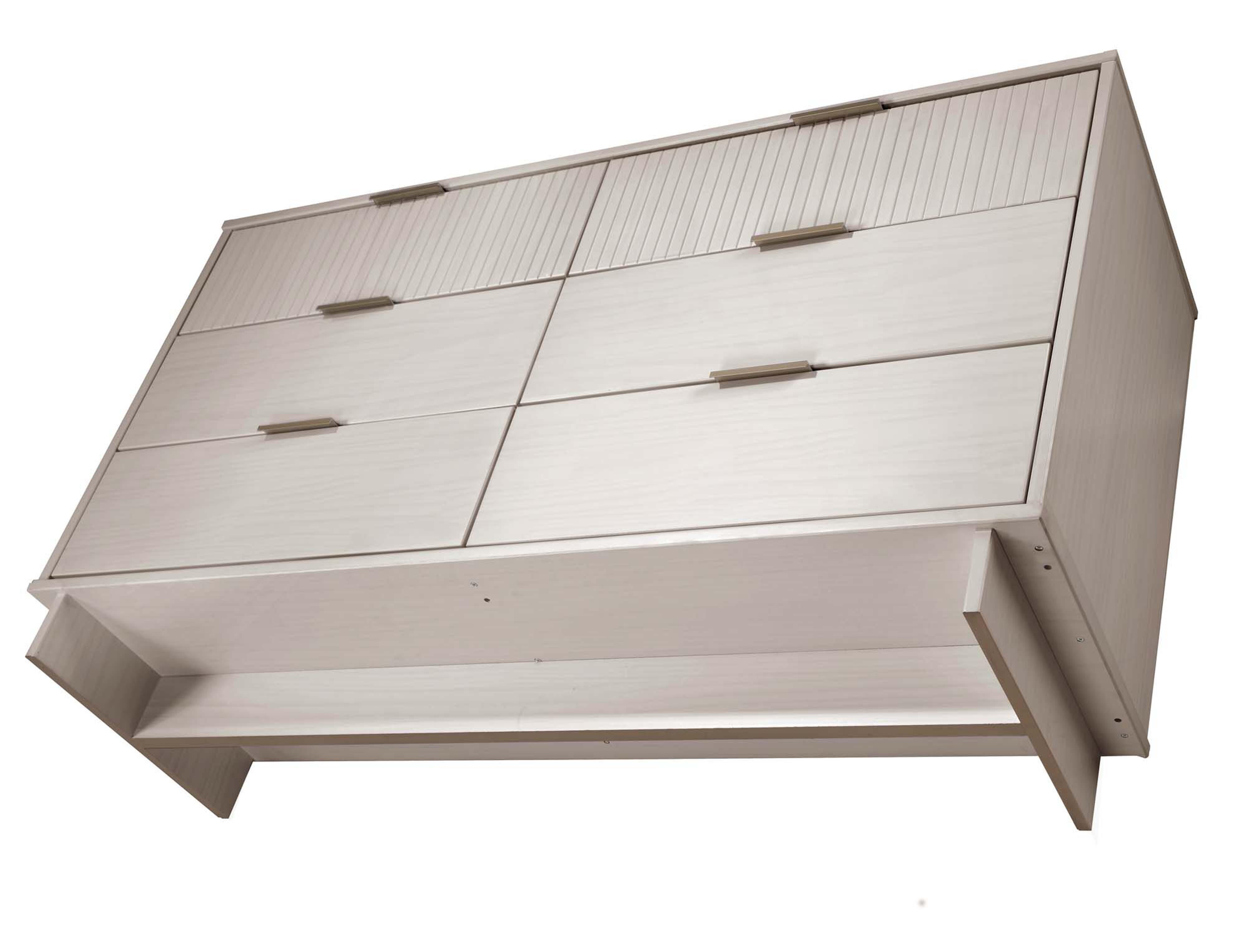 Manhattan Comfort 55" 6 Drawer Dresser, Light Gray, large