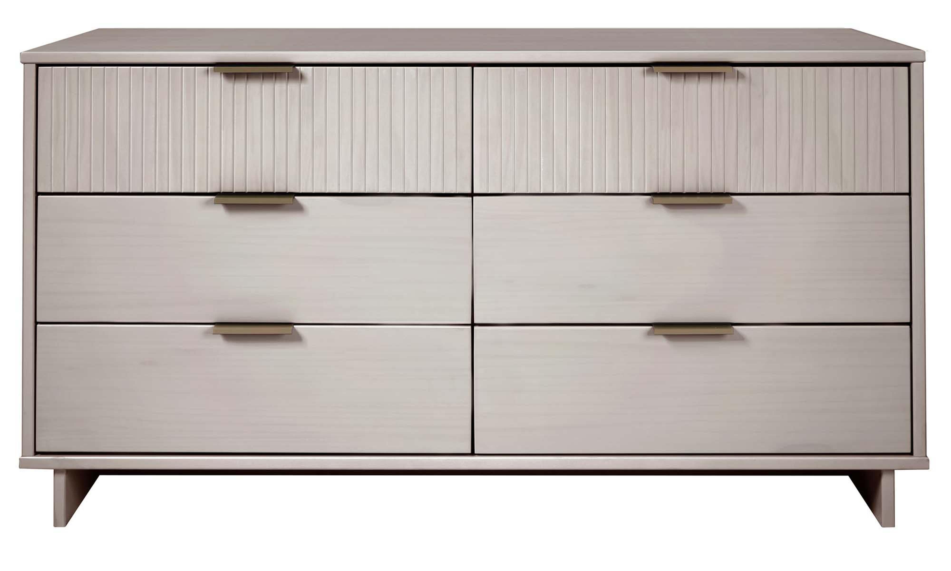 Manhattan Comfort 55" 6 Drawer Dresser, Light Gray, large
