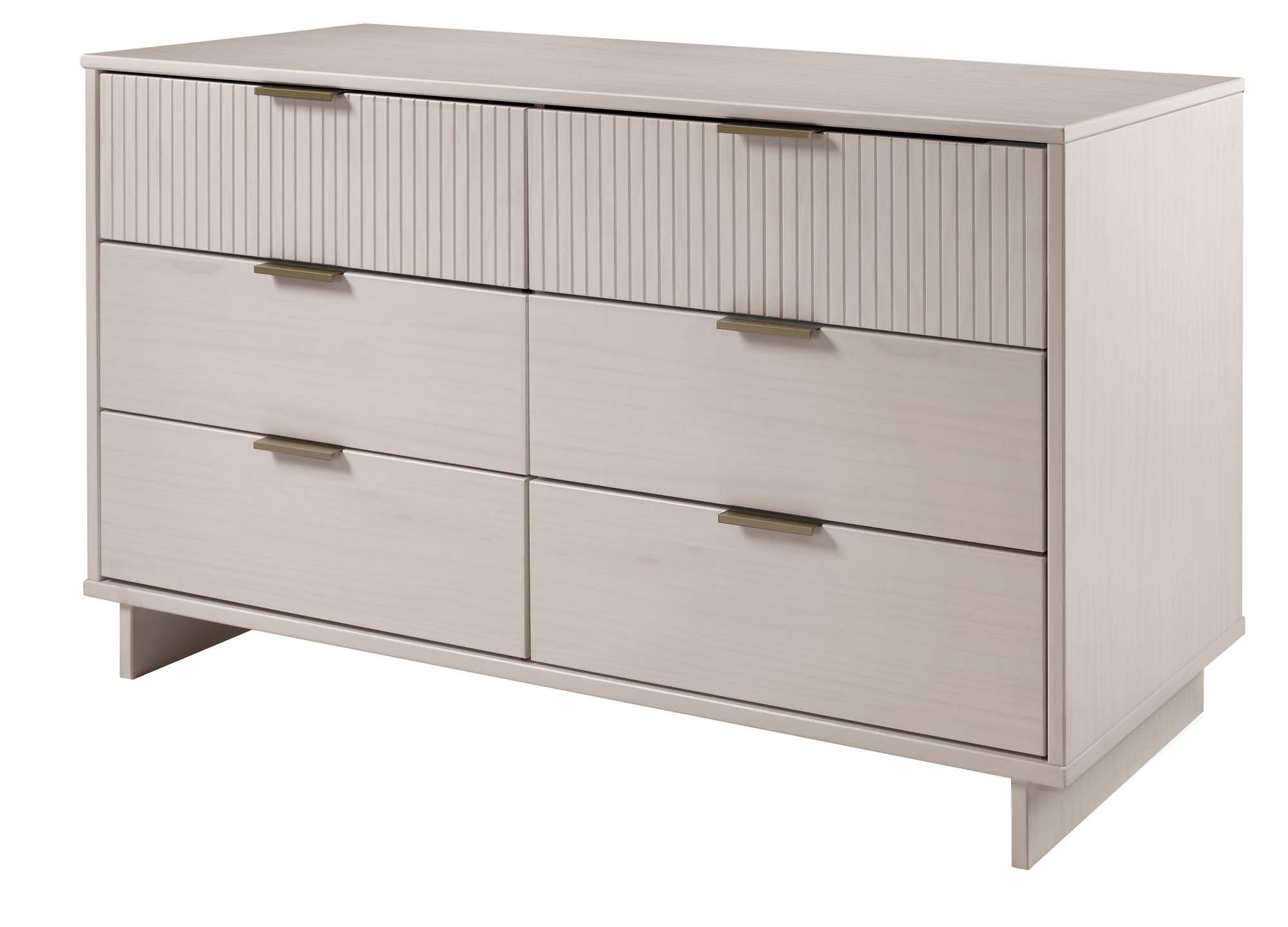 Manhattan Comfort 55" 6 Drawer Dresser, Light Gray, large