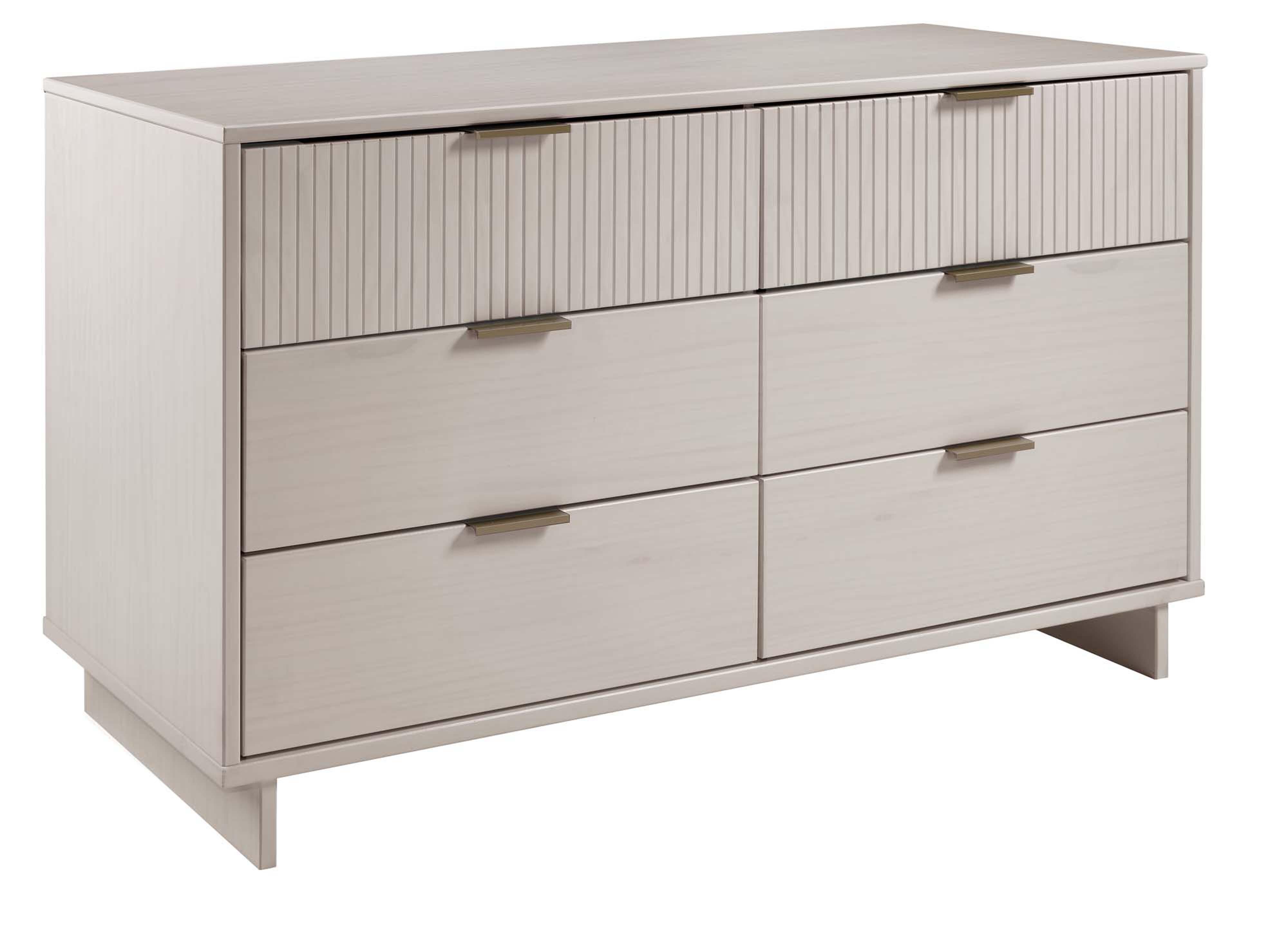 Manhattan Comfort 55" 6 Drawer Dresser, Light Gray, large