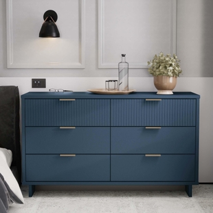 ashley furniture blue dresser Ashley Furniture Landocken - 8 Pc. - Dresser, Mirror, Chest, Full Panel Bed, 2 Nightstands