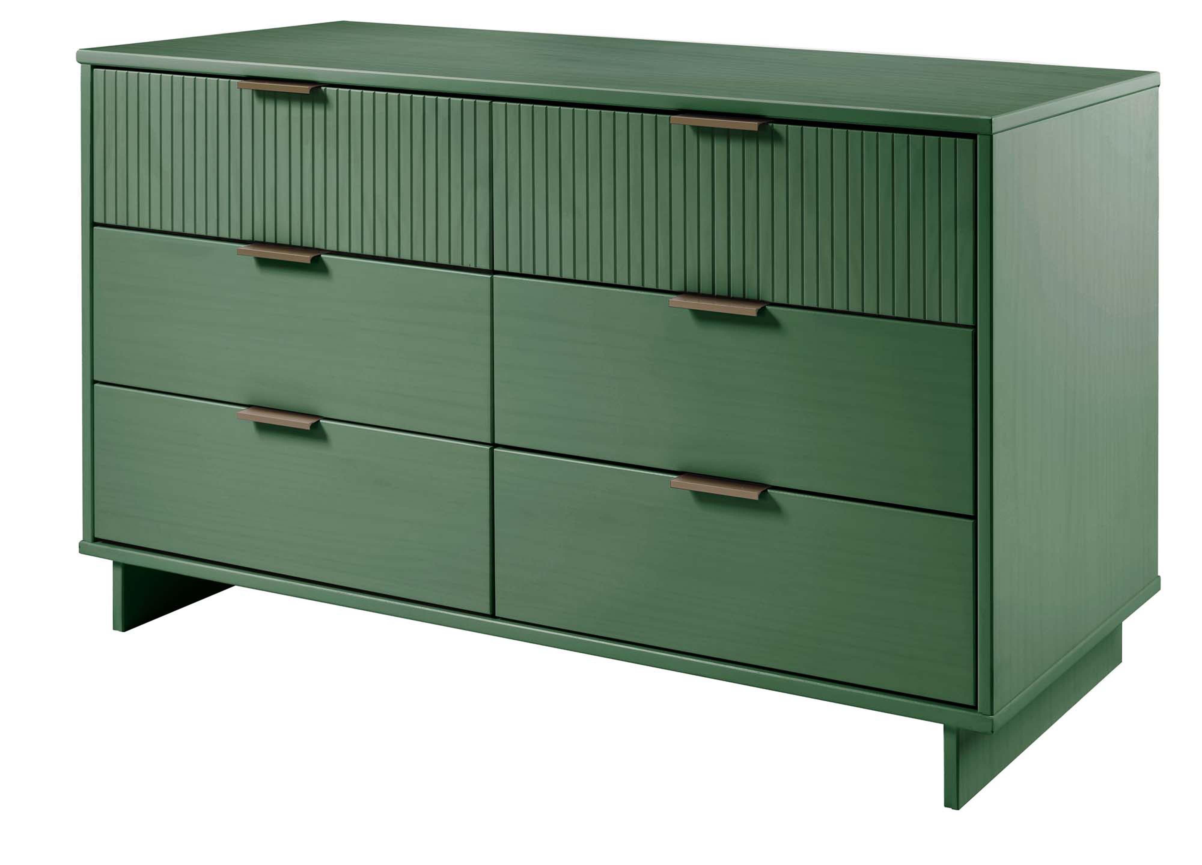 Manhattan Comfort 55" 6 Drawer Dresser, Sage Green, large