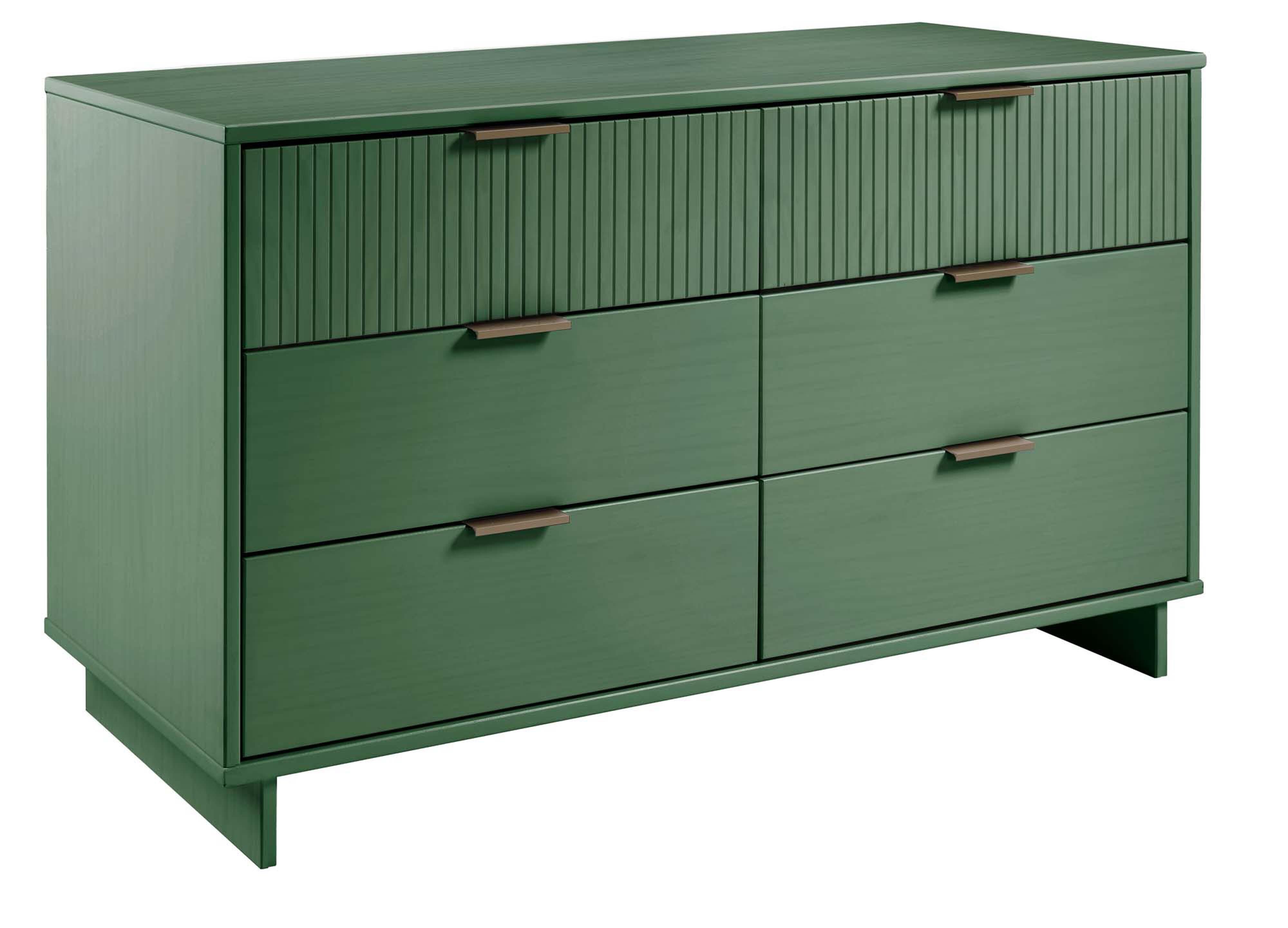 Manhattan Comfort 55" 6 Drawer Dresser, Sage Green, large