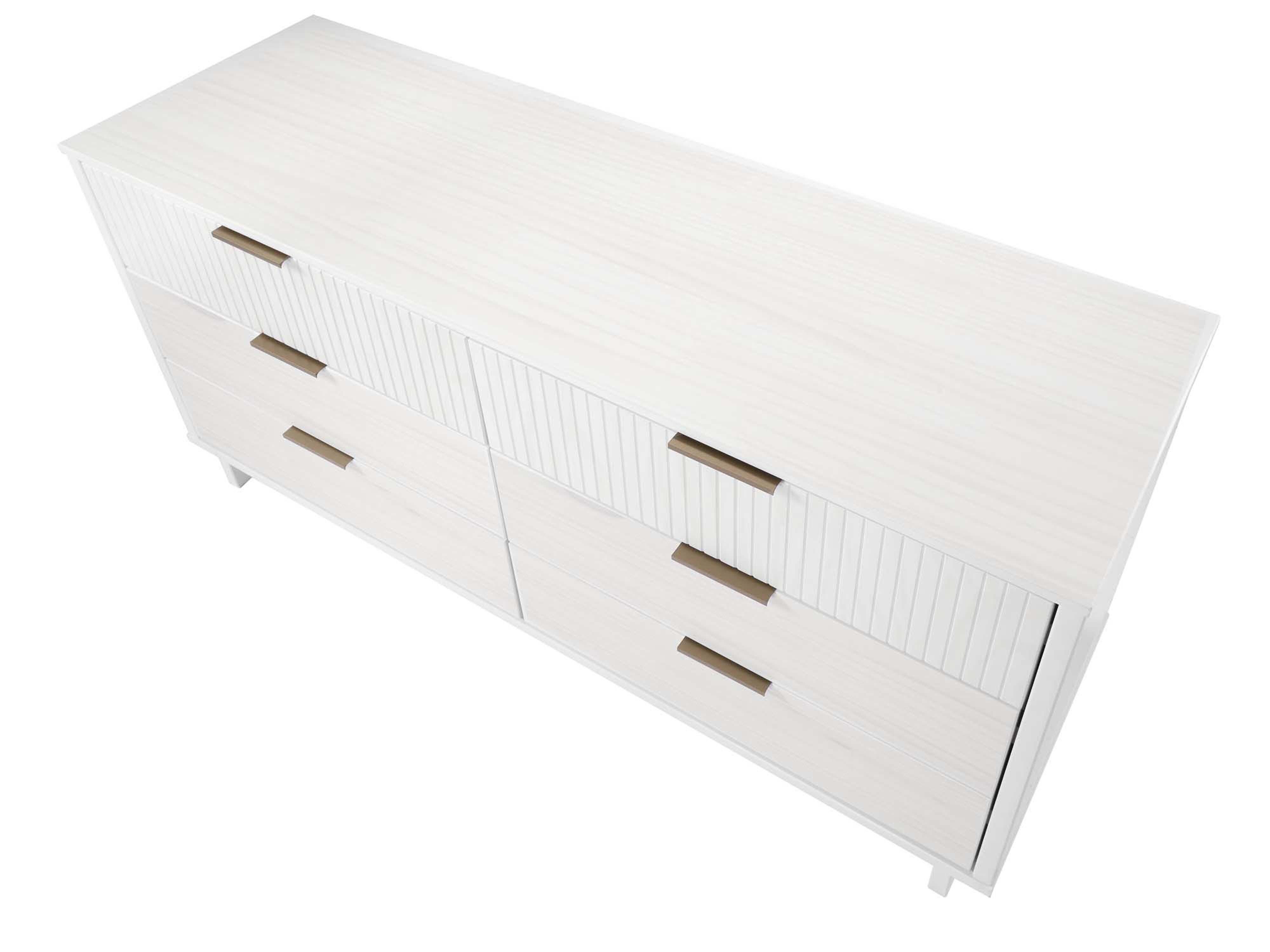 Manhattan Comfort 55" 6 Drawer Dresser, White, large