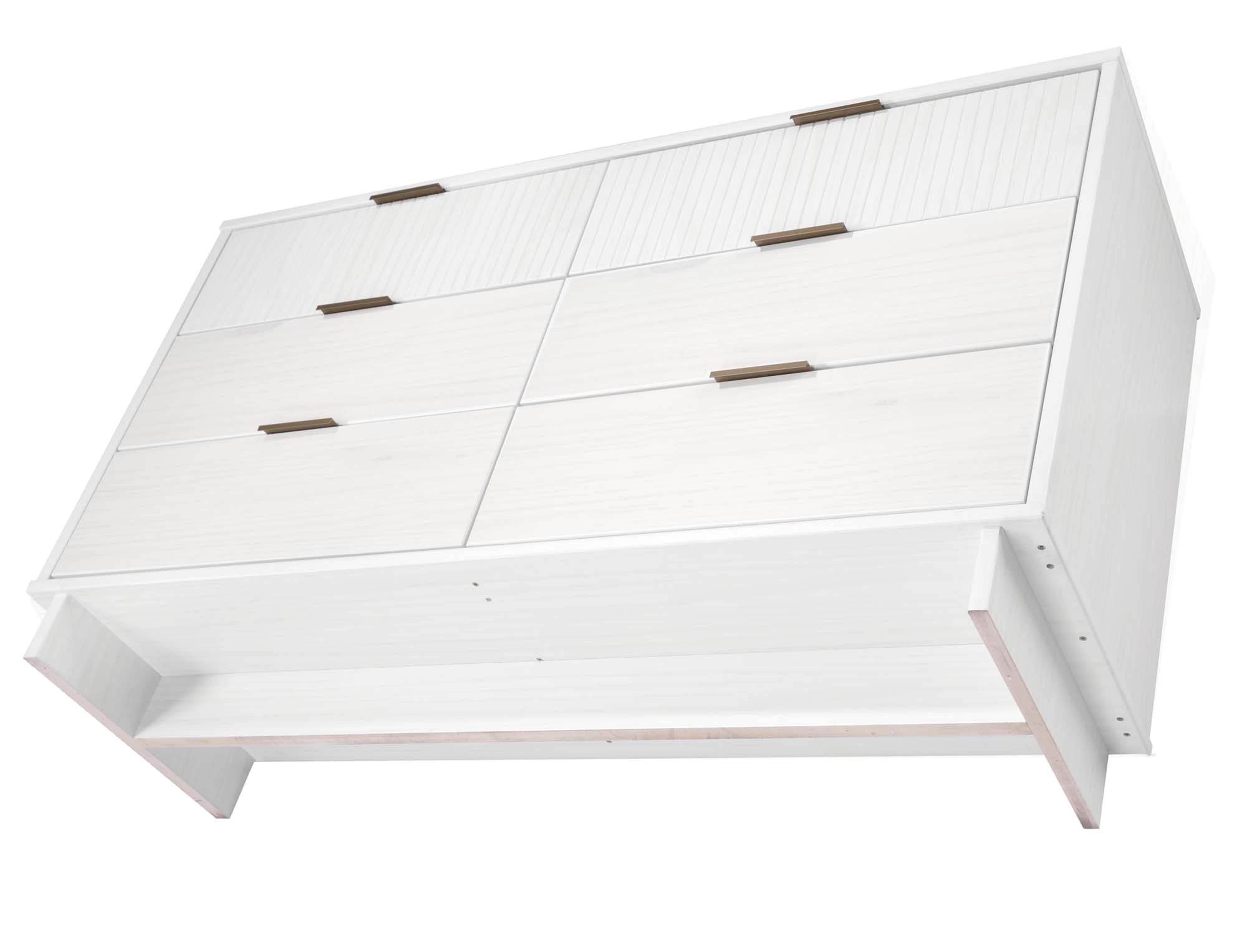 Manhattan Comfort 55" 6 Drawer Dresser, White, large