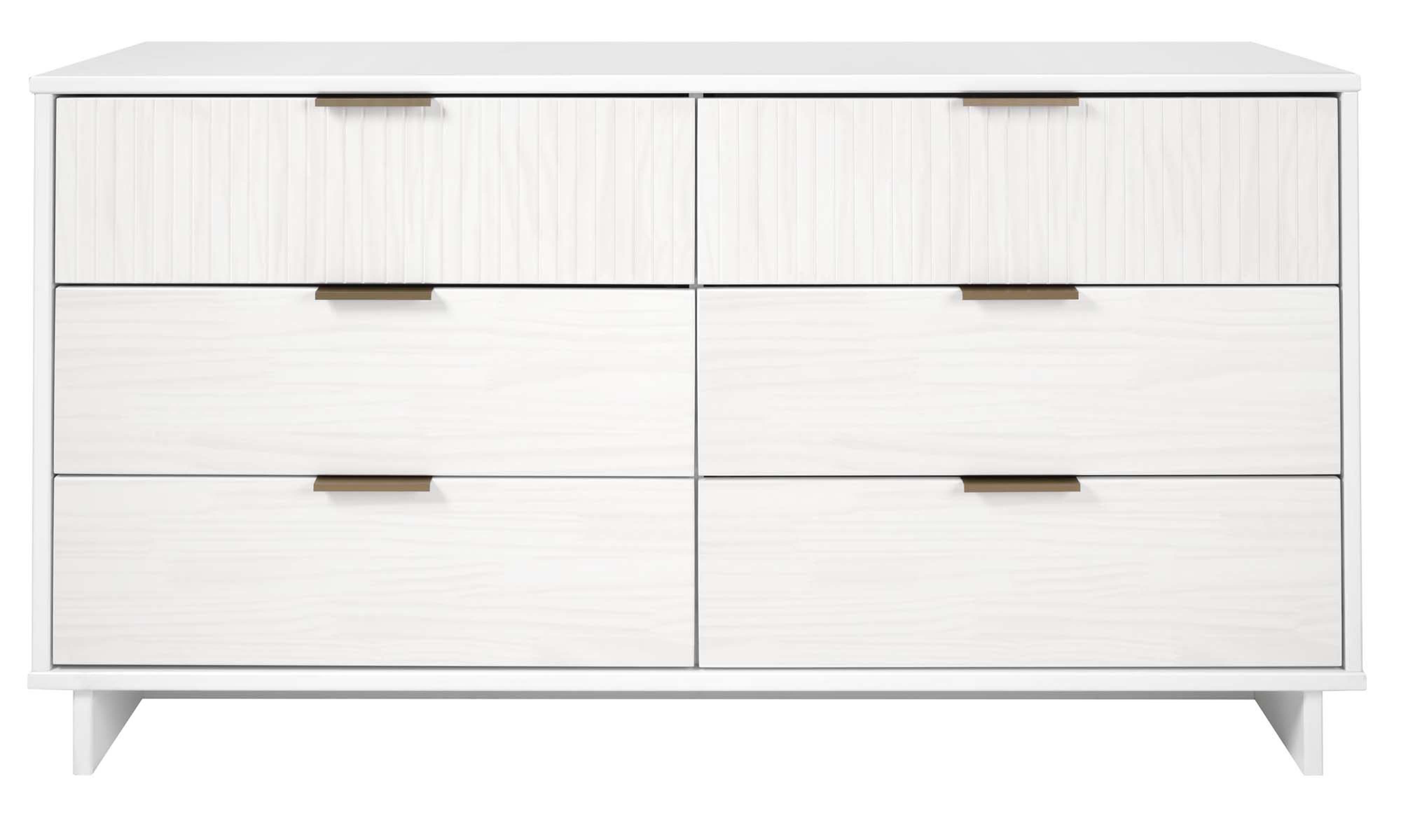 Manhattan Comfort 55" 6 Drawer Dresser, White, large