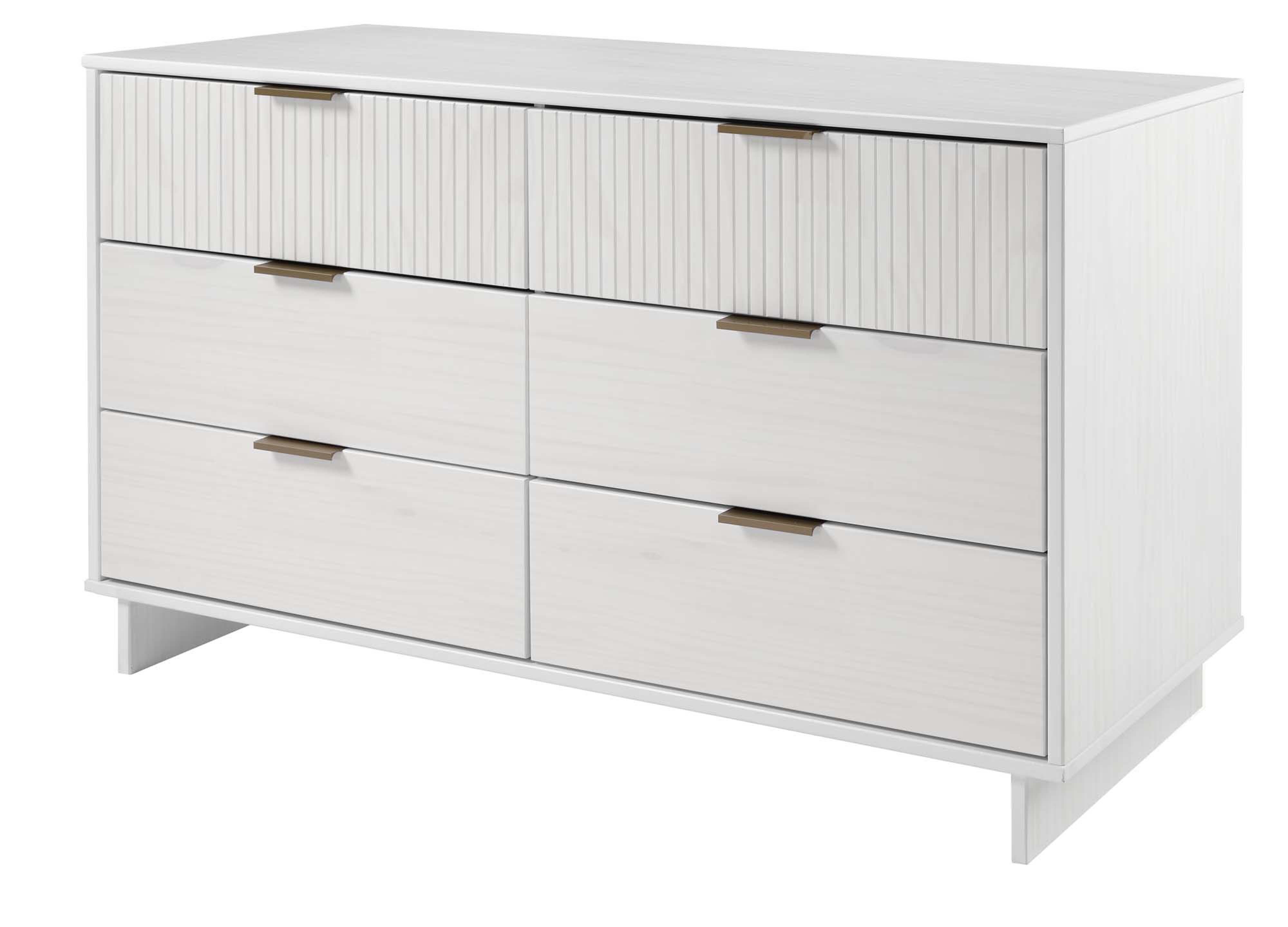 Manhattan Comfort 55" 6 Drawer Dresser, White, large
