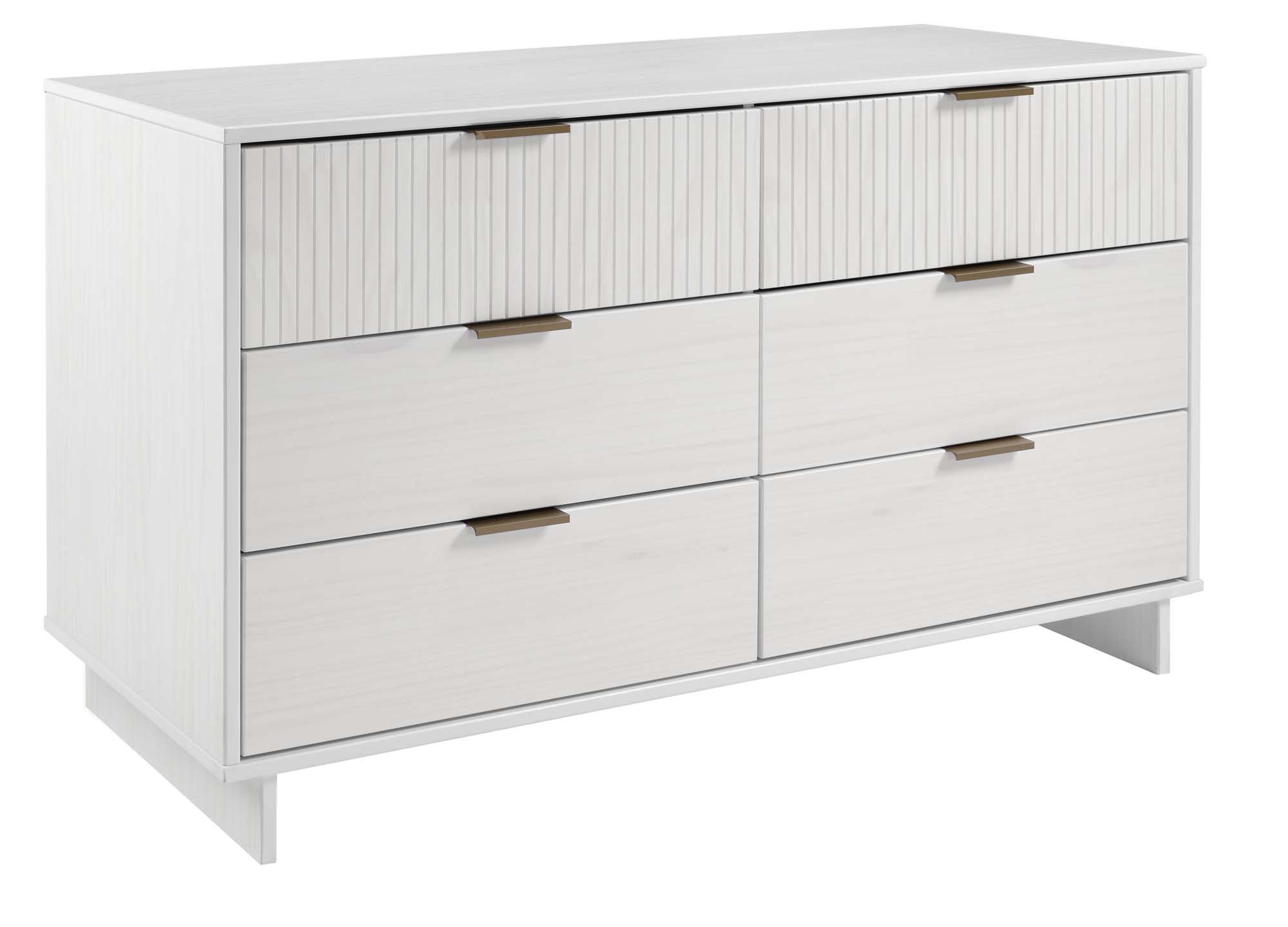 Manhattan Comfort 55" 6 Drawer Dresser, White, large