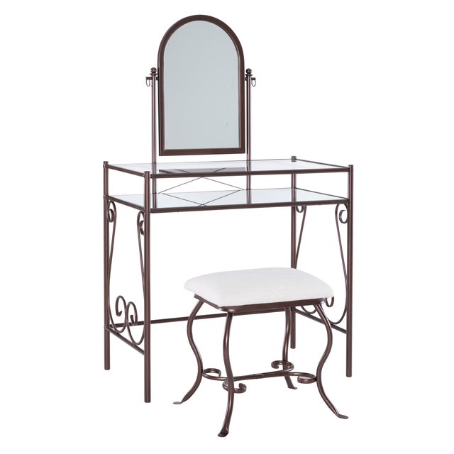 Leah Metal Vanity Set