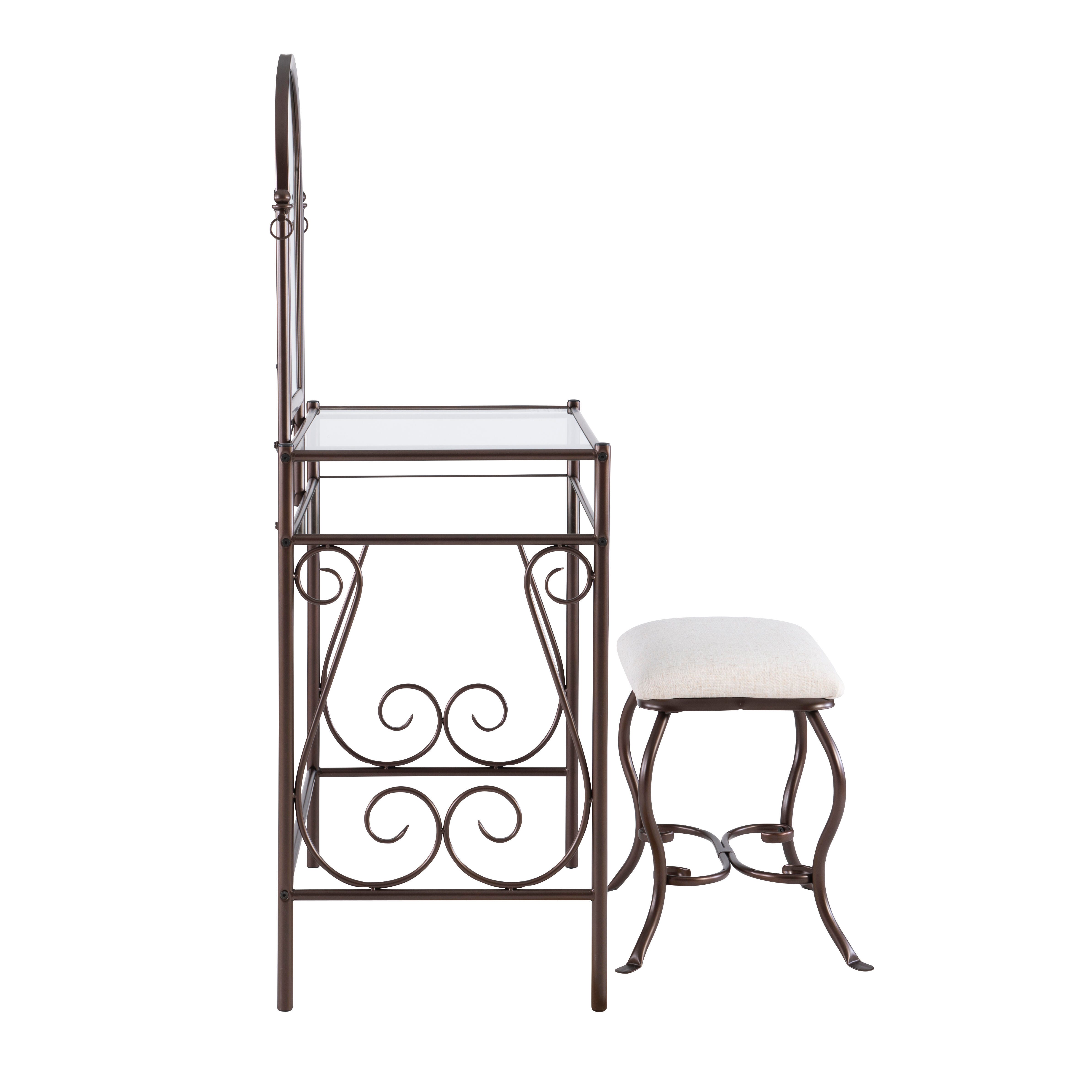 Linon Leah Vanity Set, , large