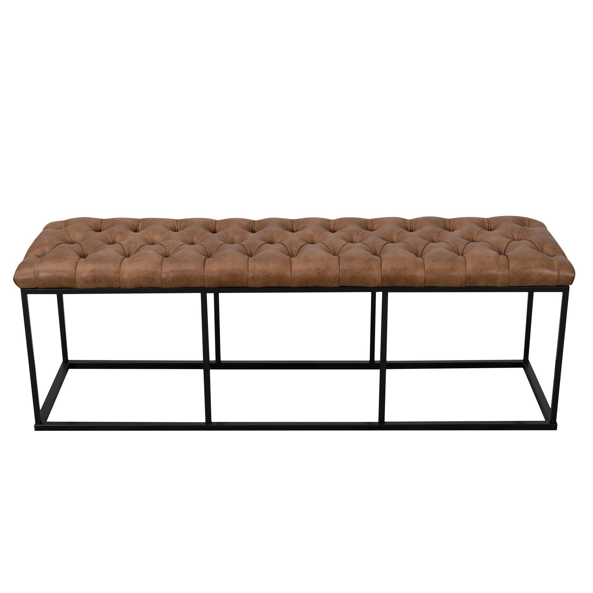 Reese Decorative Bench with Button Tufting, , large
