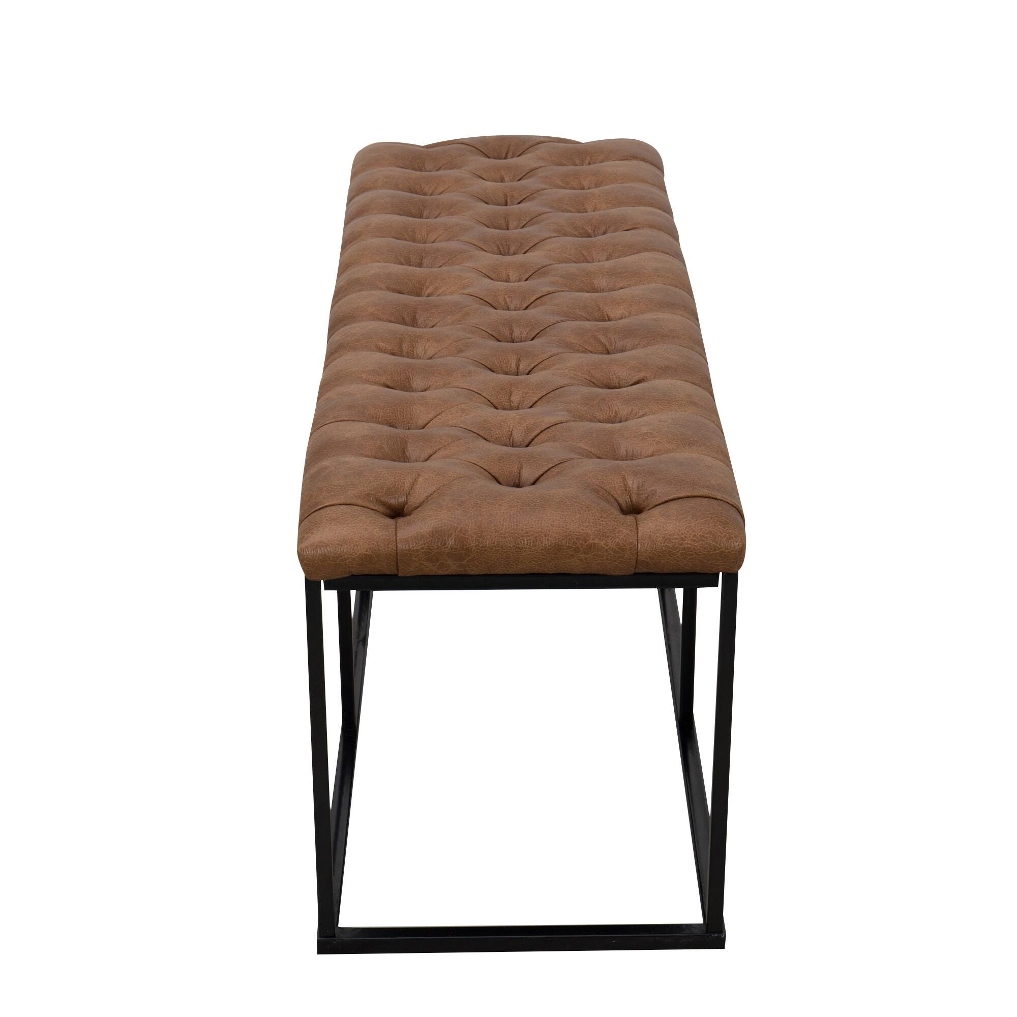 Reese Decorative Bench with Button Tufting, , large