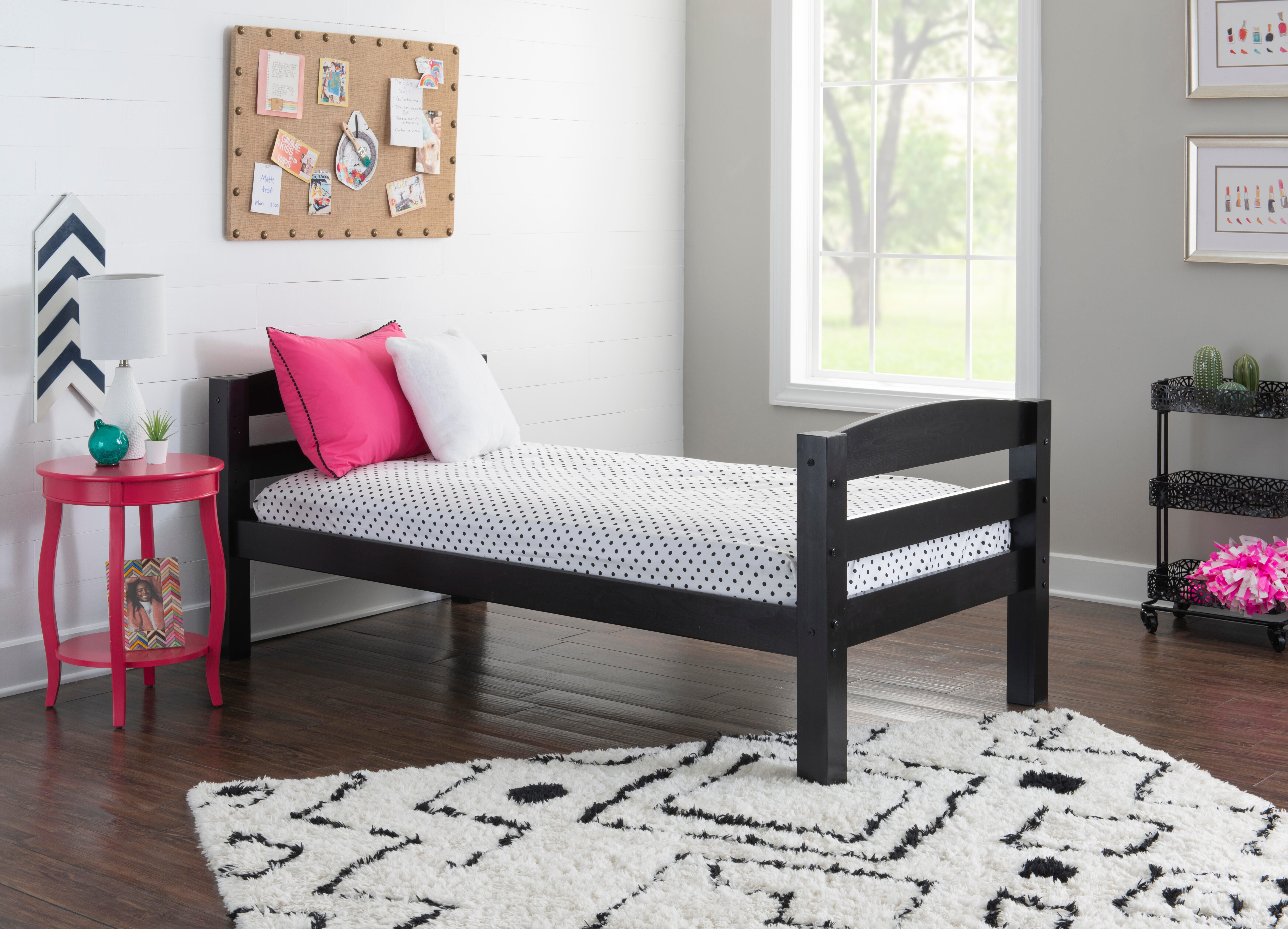 Linon Cale Black Twin Over Full Bunk Bed, , large