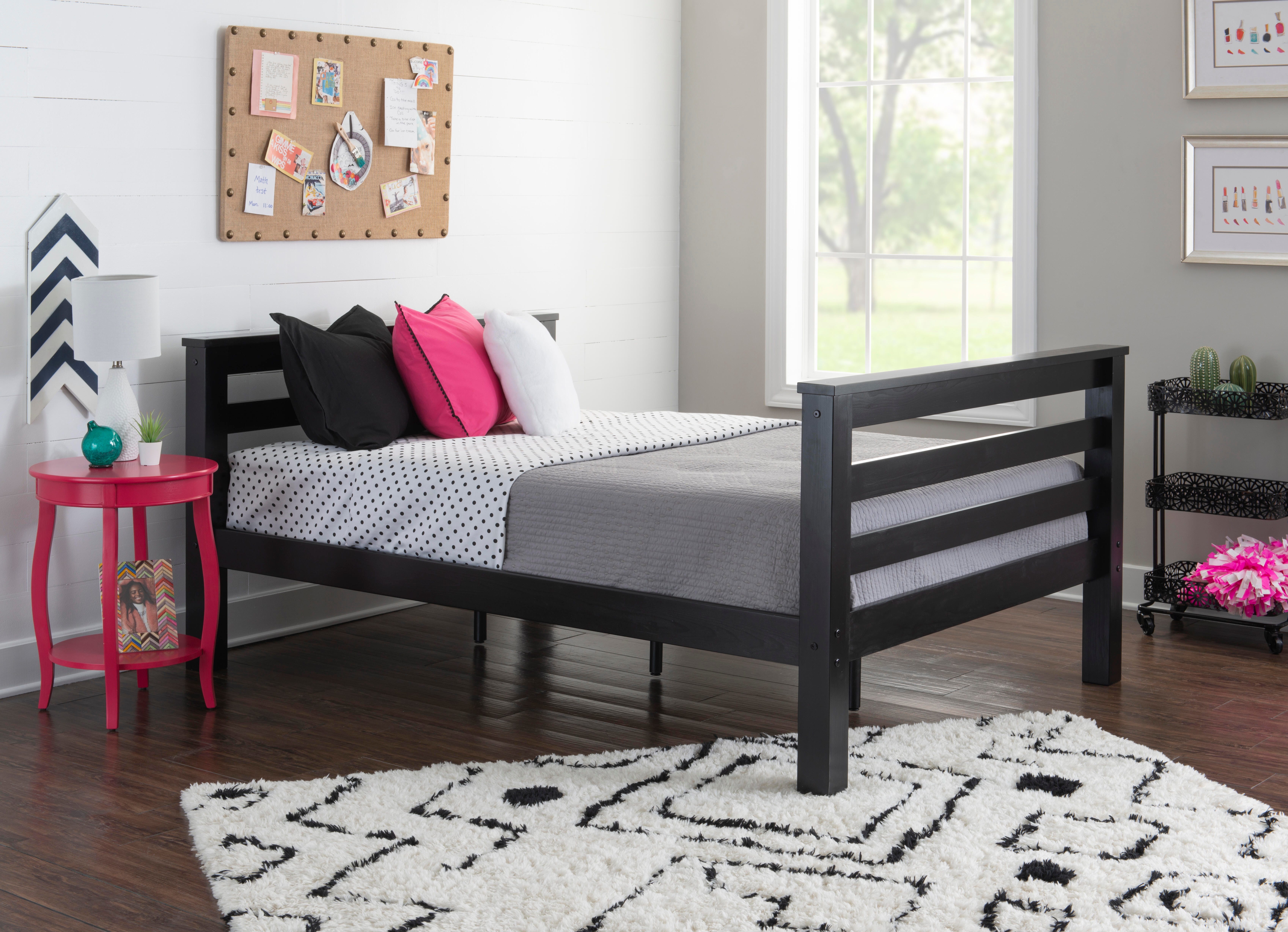 Linon Cale Black Twin Over Full Bunk Bed, , large